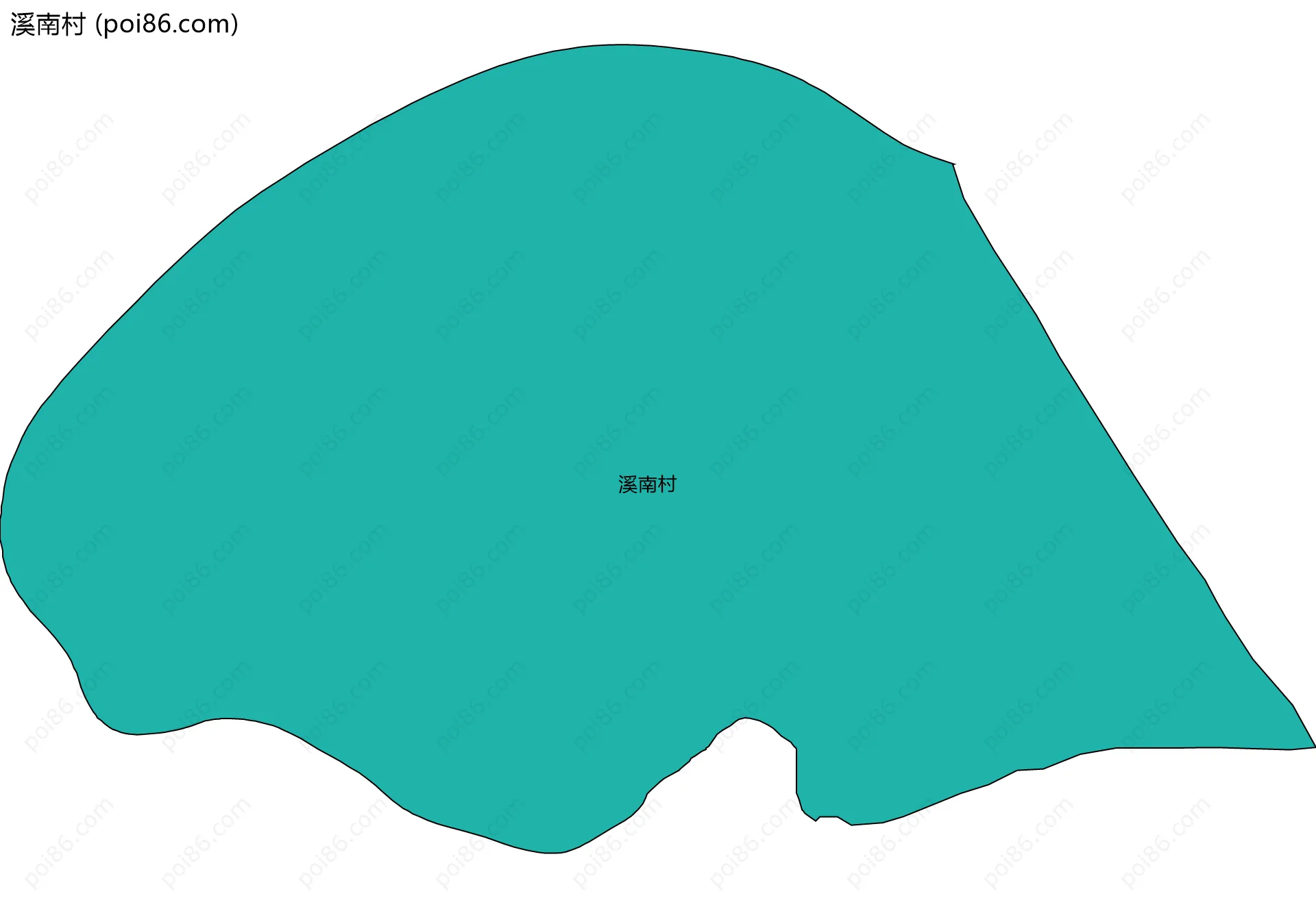 溪南村边界地图