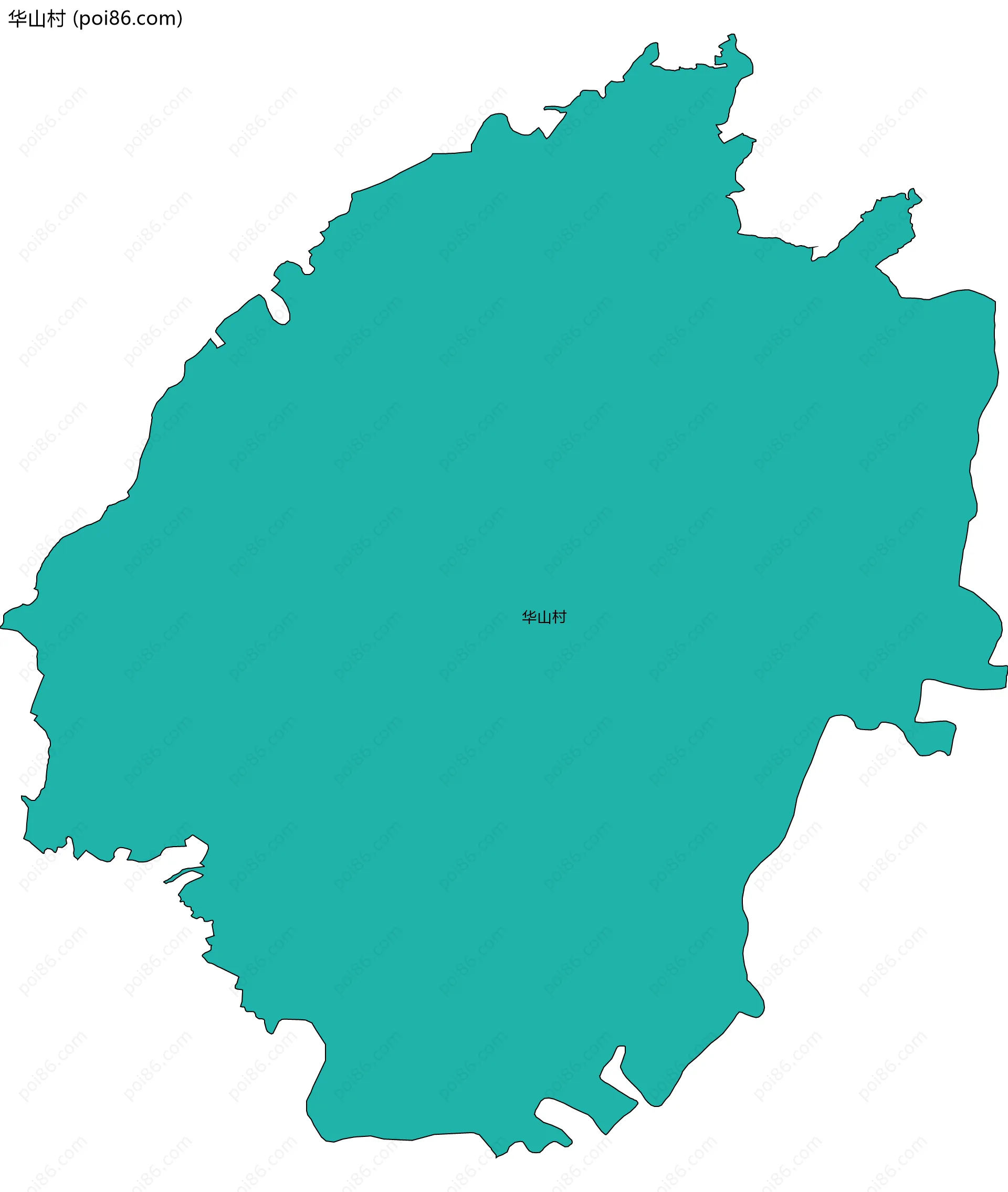 华山村边界地图