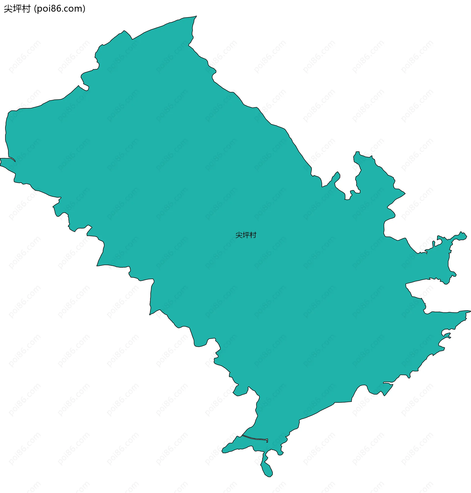 尖坪村边界地图