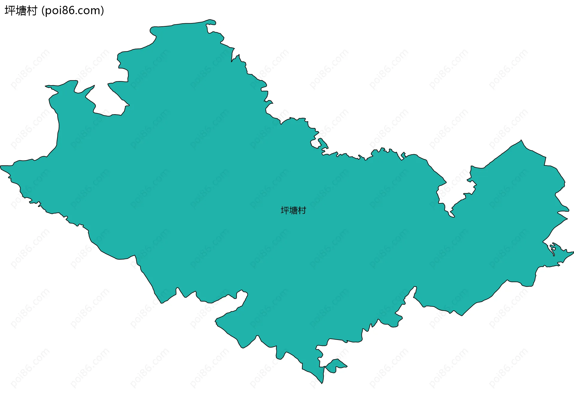 坪塘村边界地图