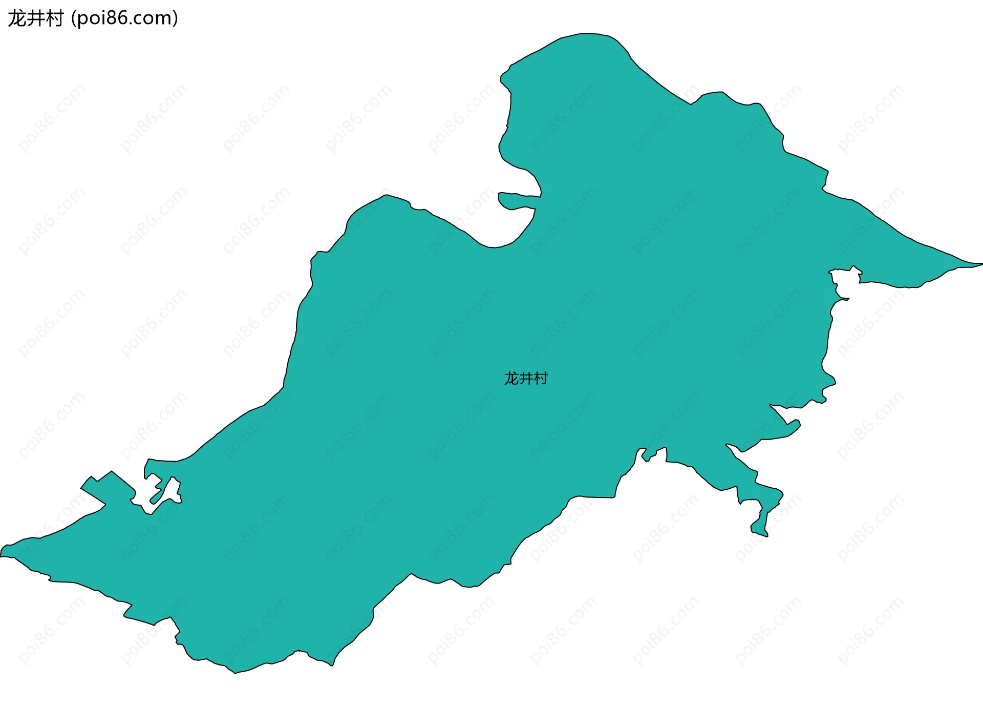 龙井村边界地图