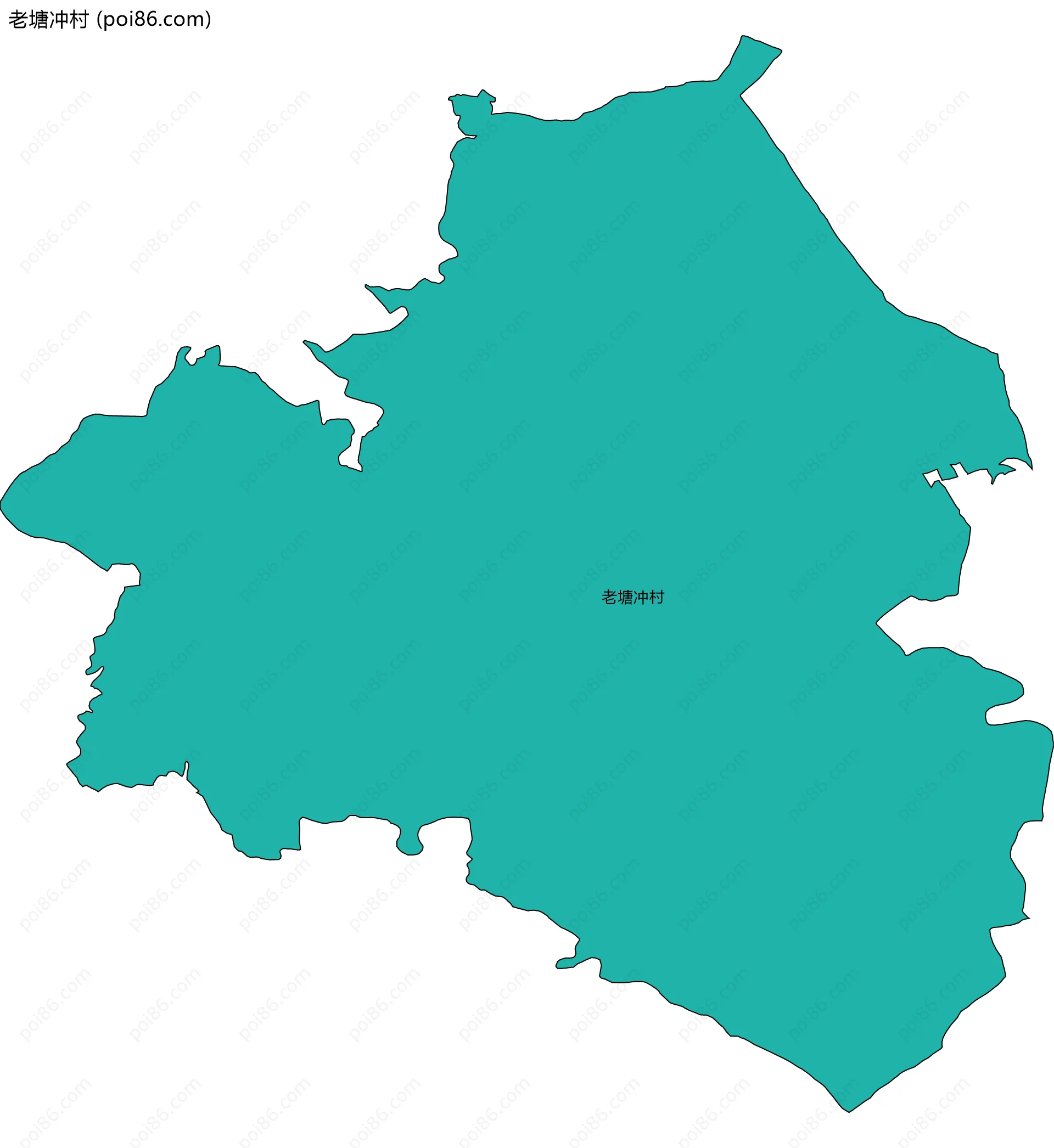 老塘冲村边界地图