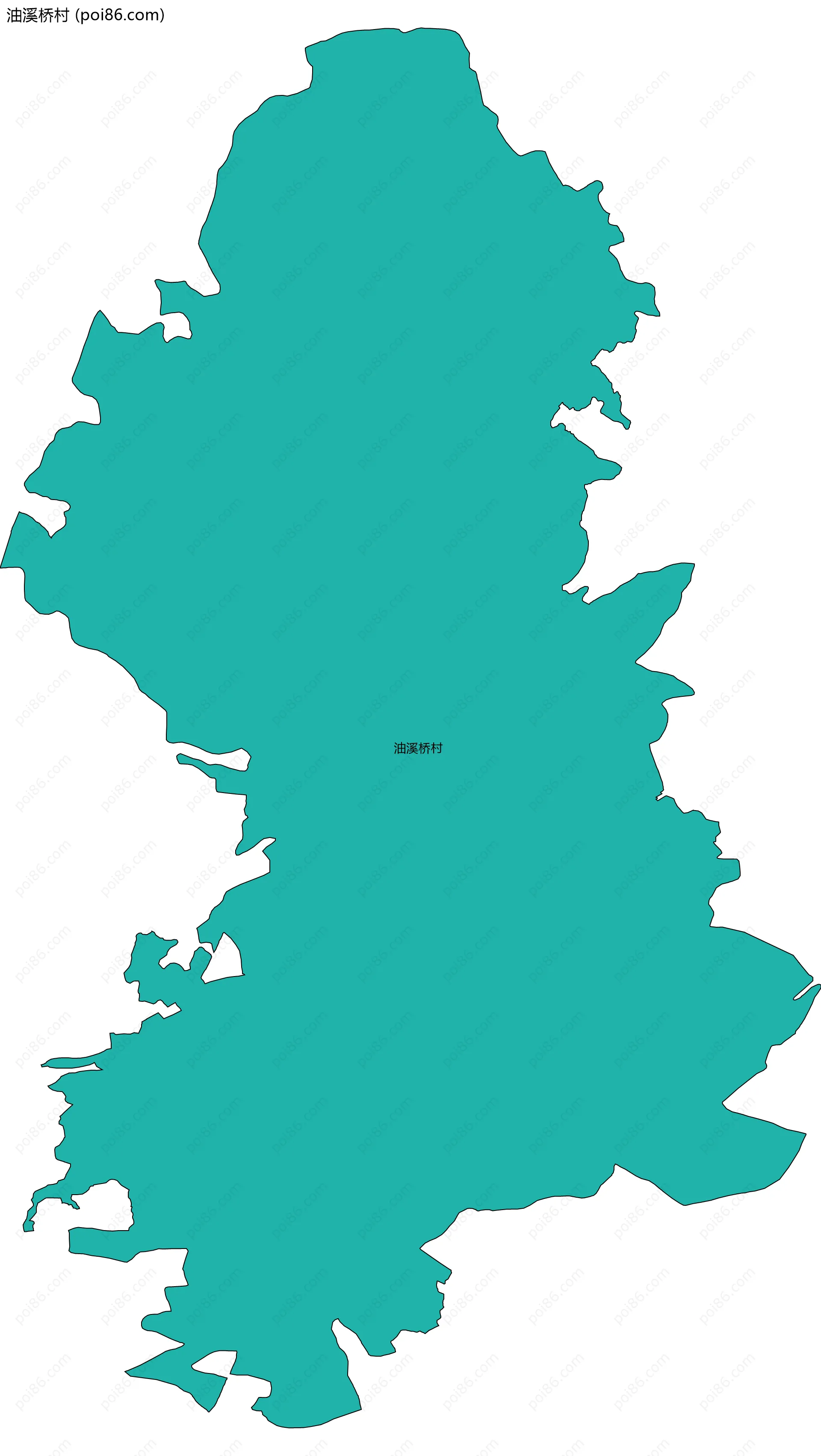 油溪桥村边界地图
