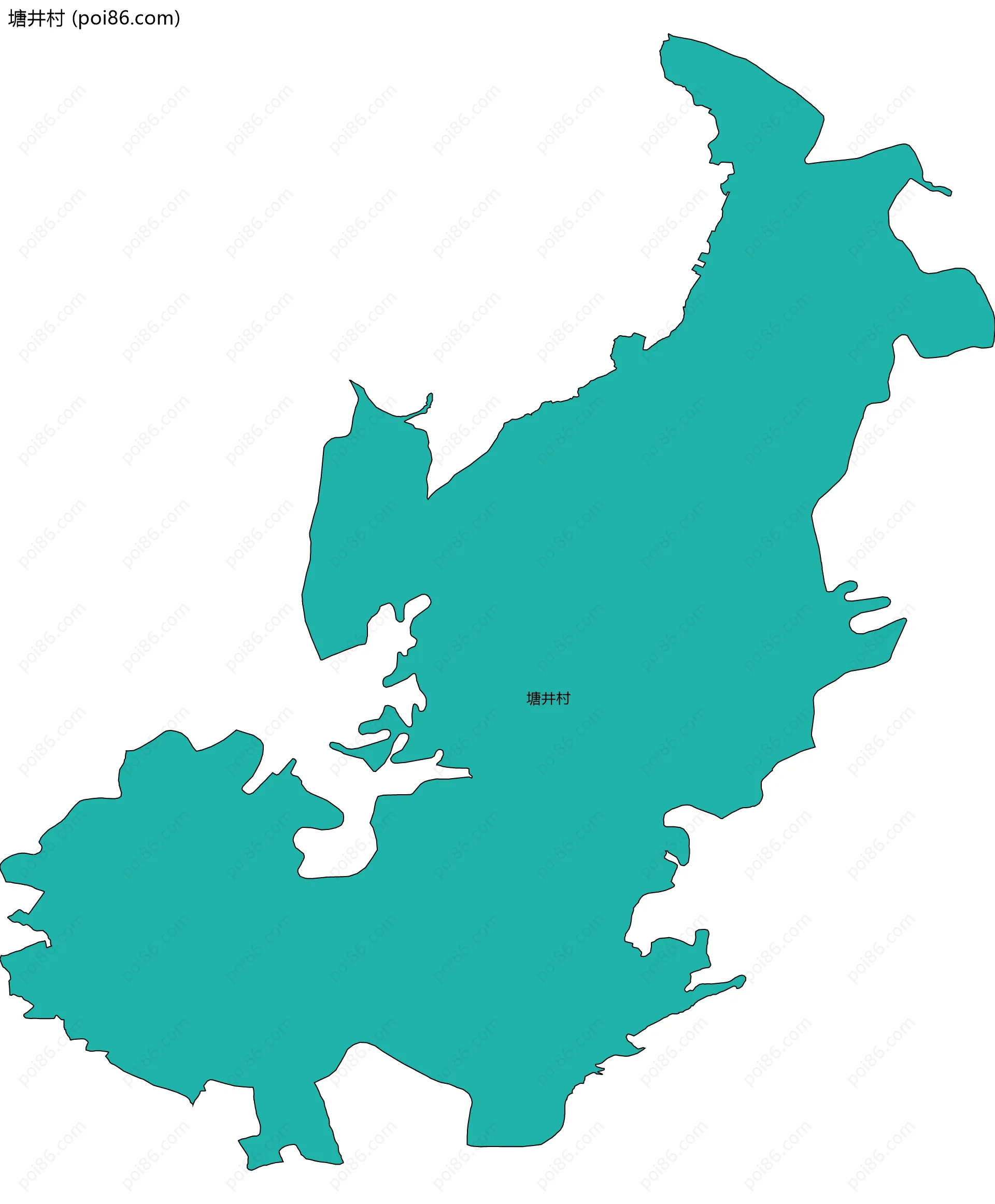 塘井村边界地图