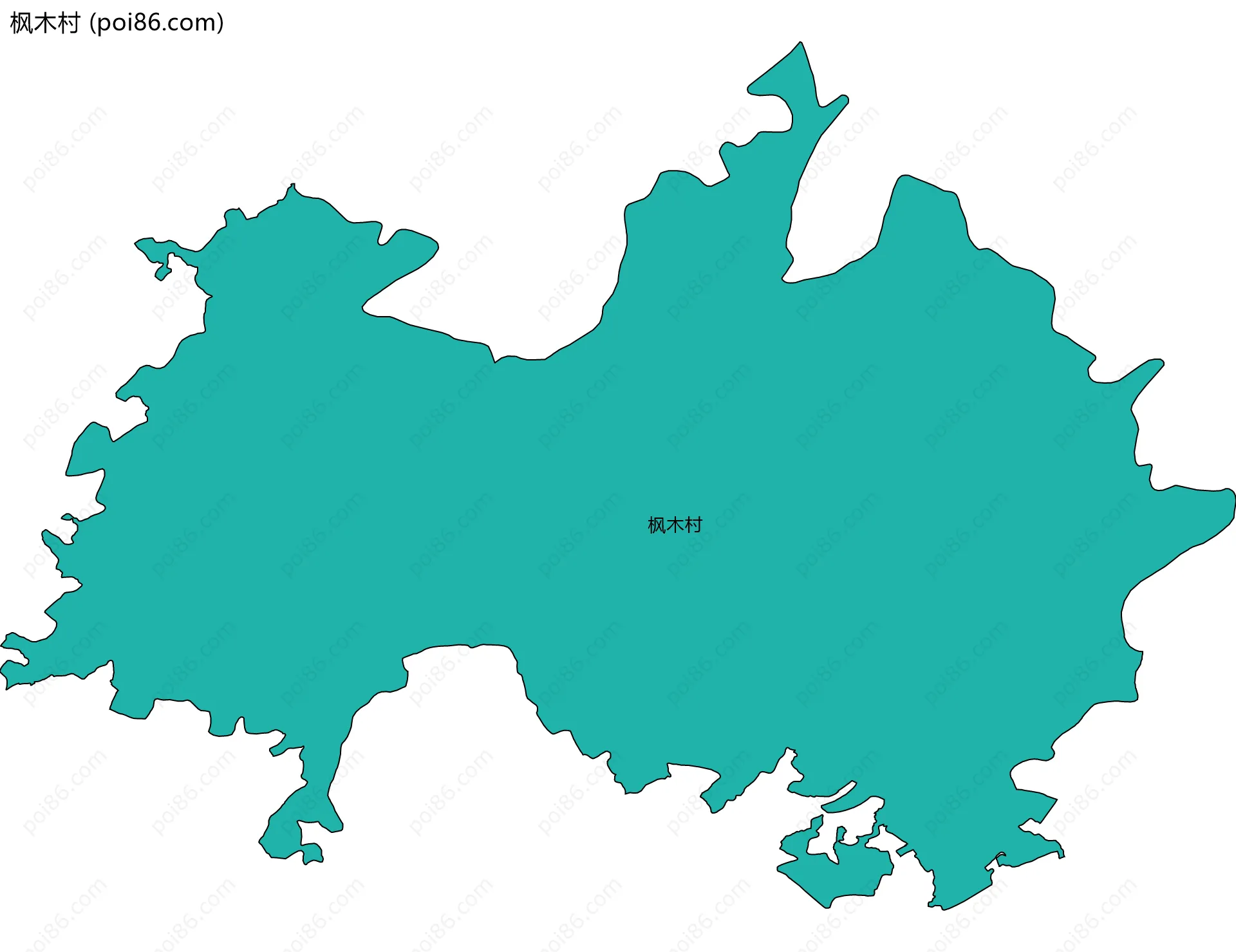 枫木村边界地图