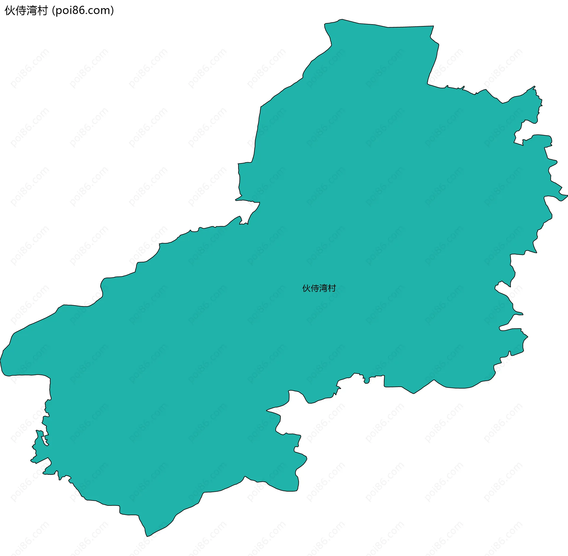 伙侍湾村边界地图