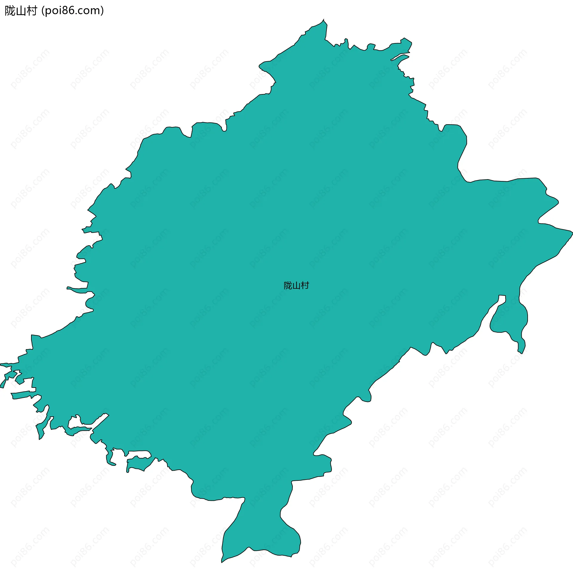 陇山村边界地图