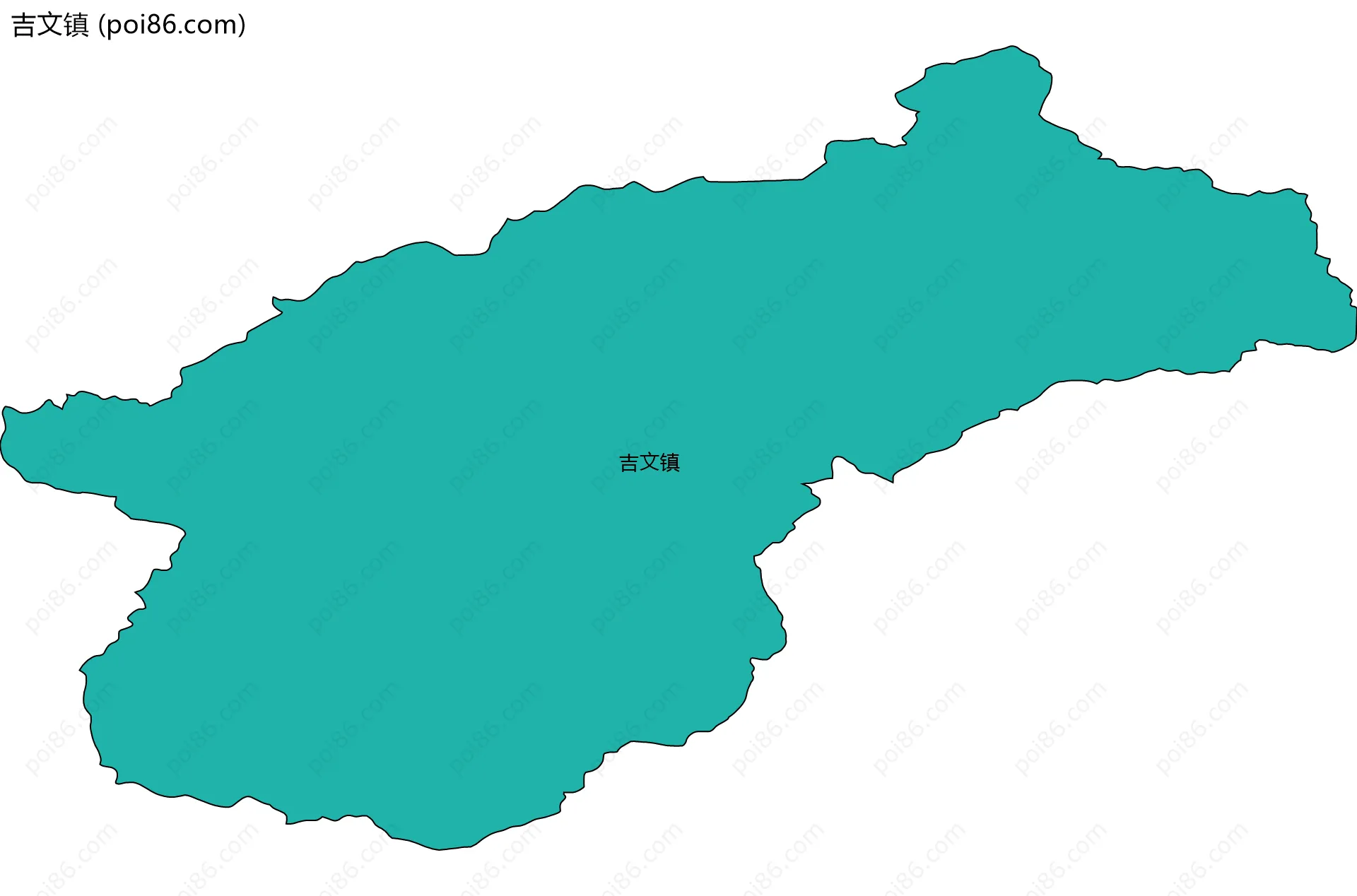 吉文镇边界地图