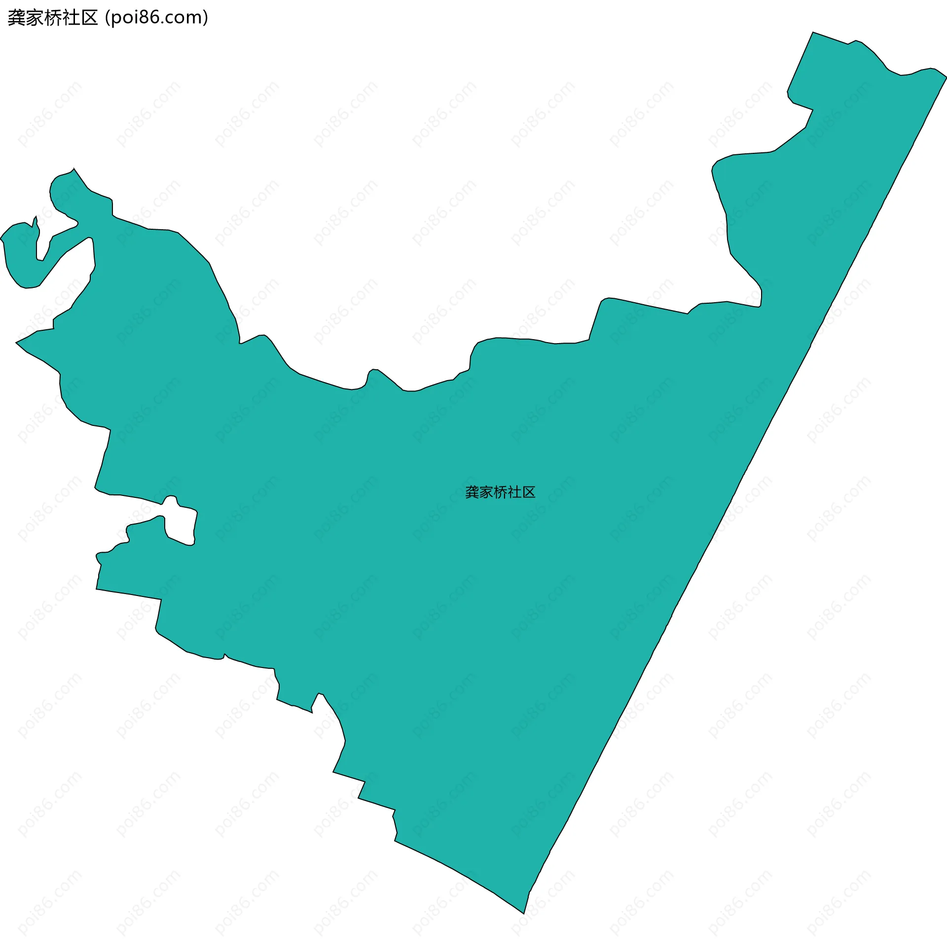 龚家桥社区边界地图