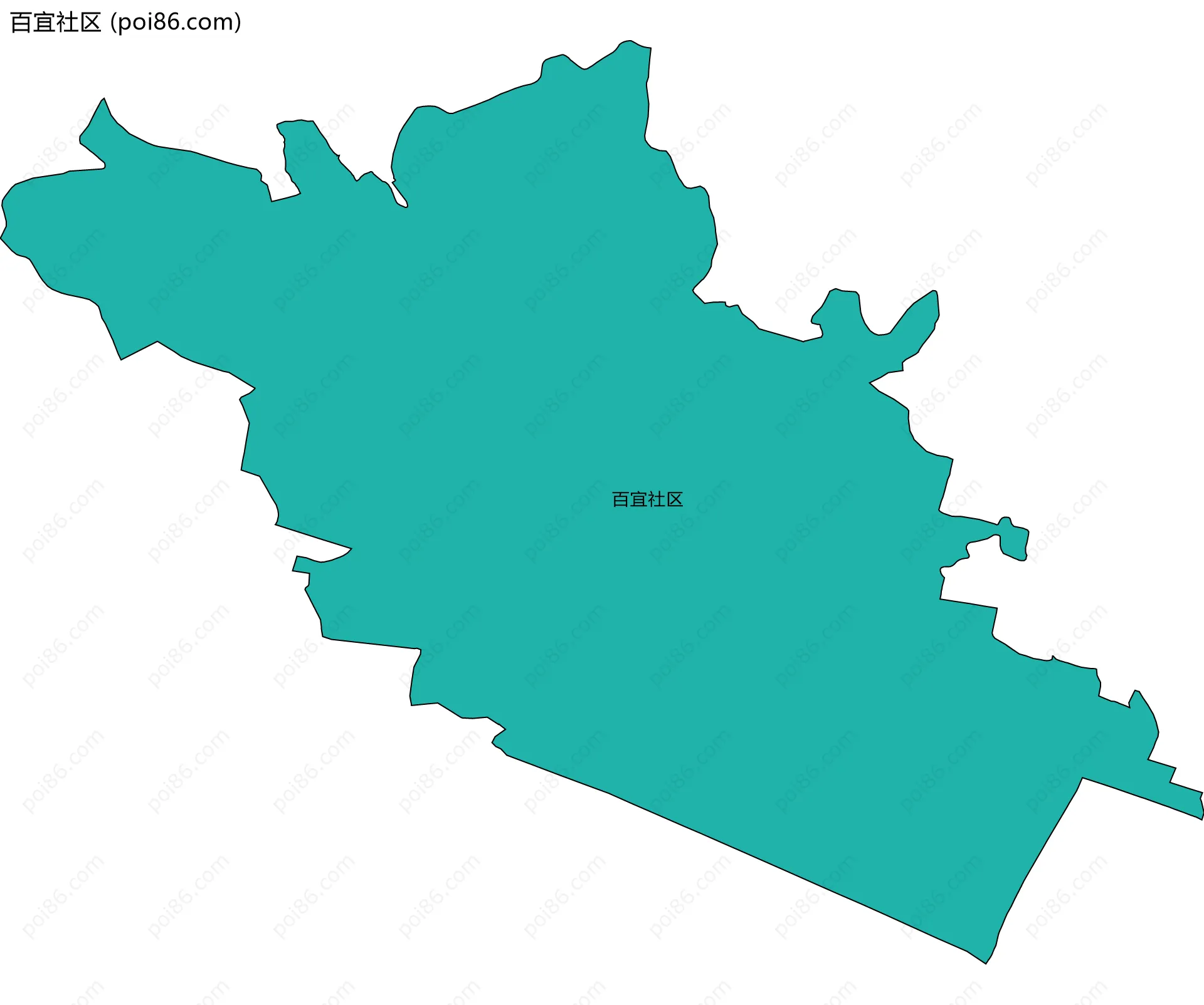 百宜社区边界地图
