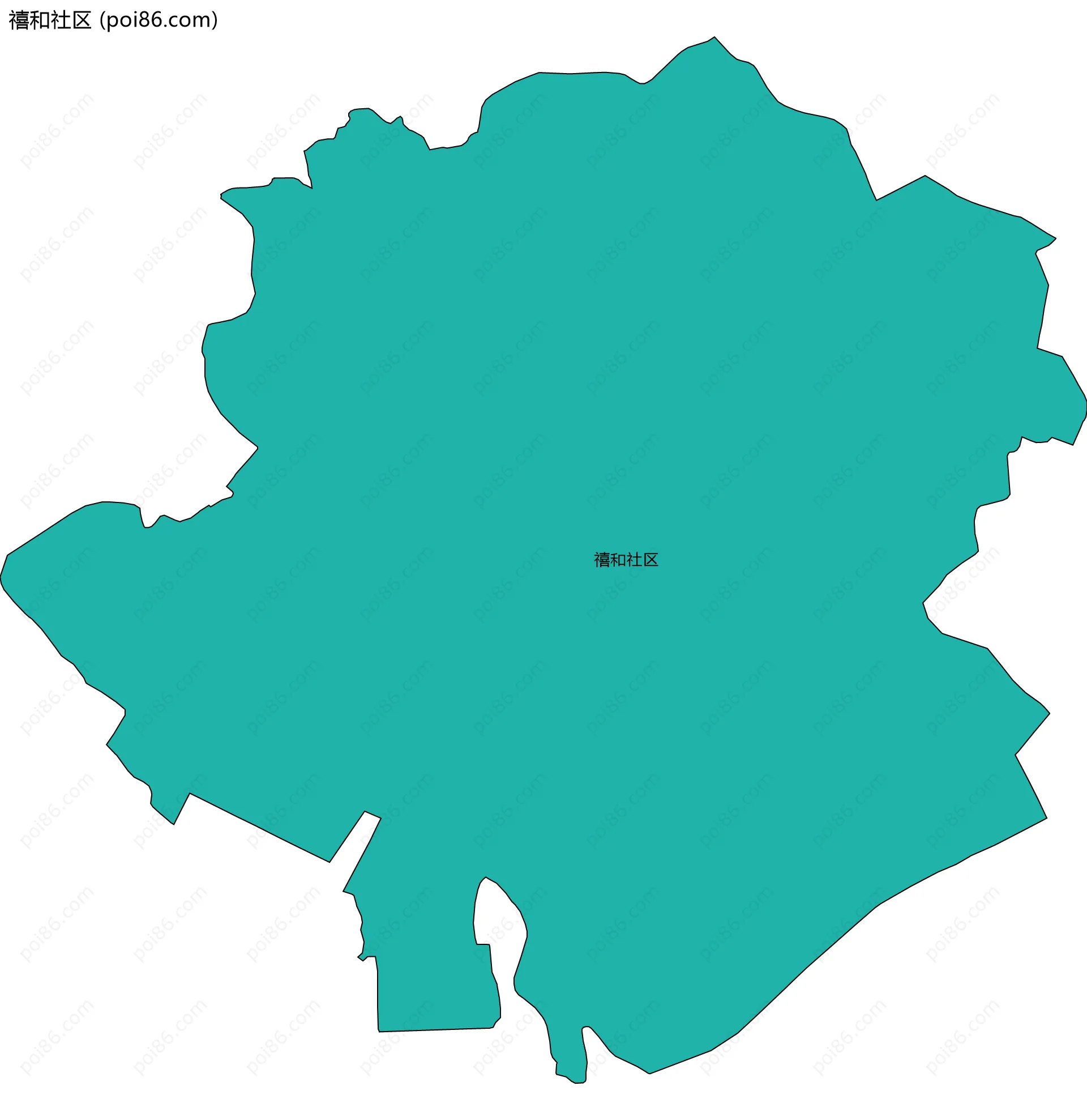 禧和社区边界地图