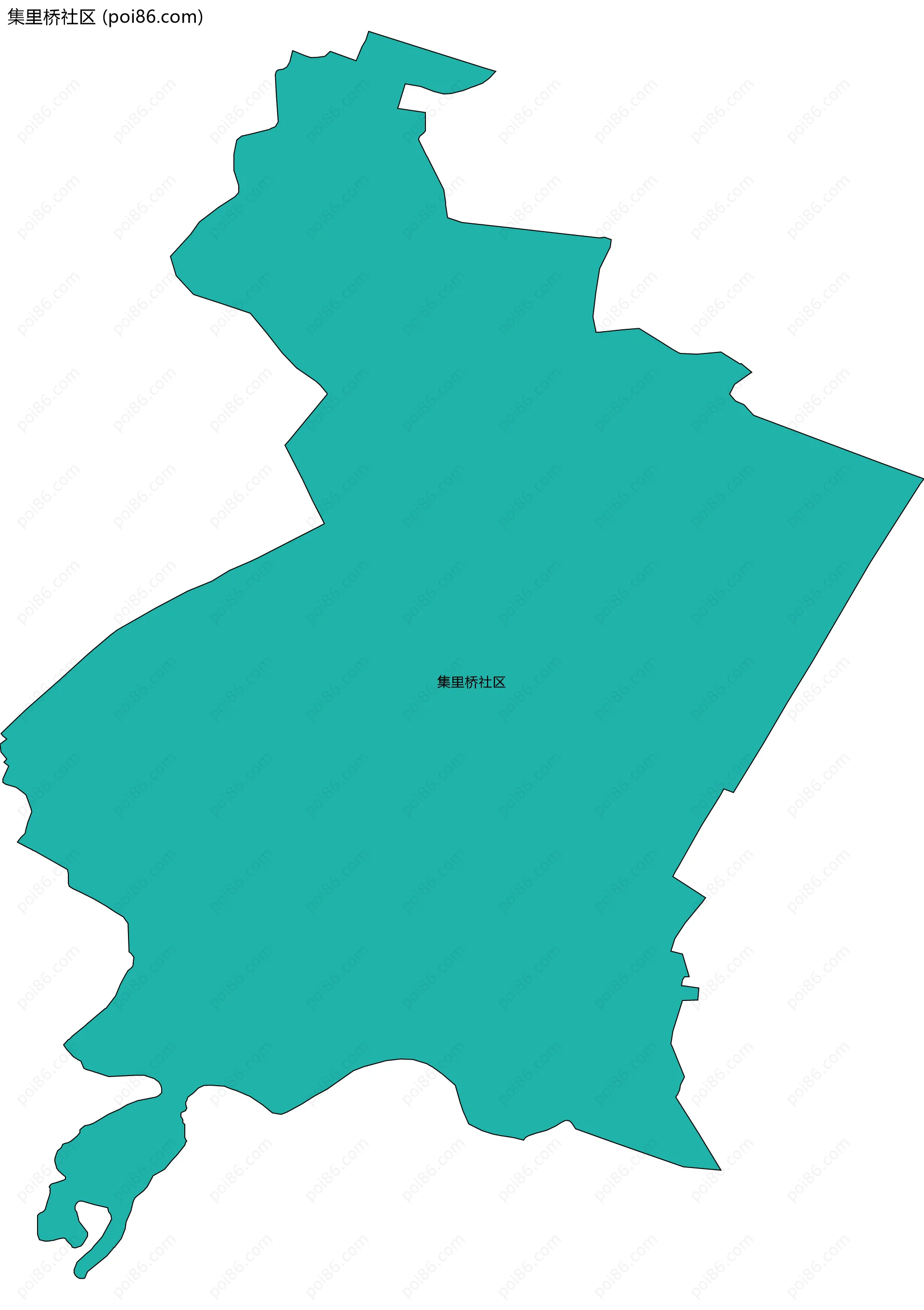 集里桥社区边界地图