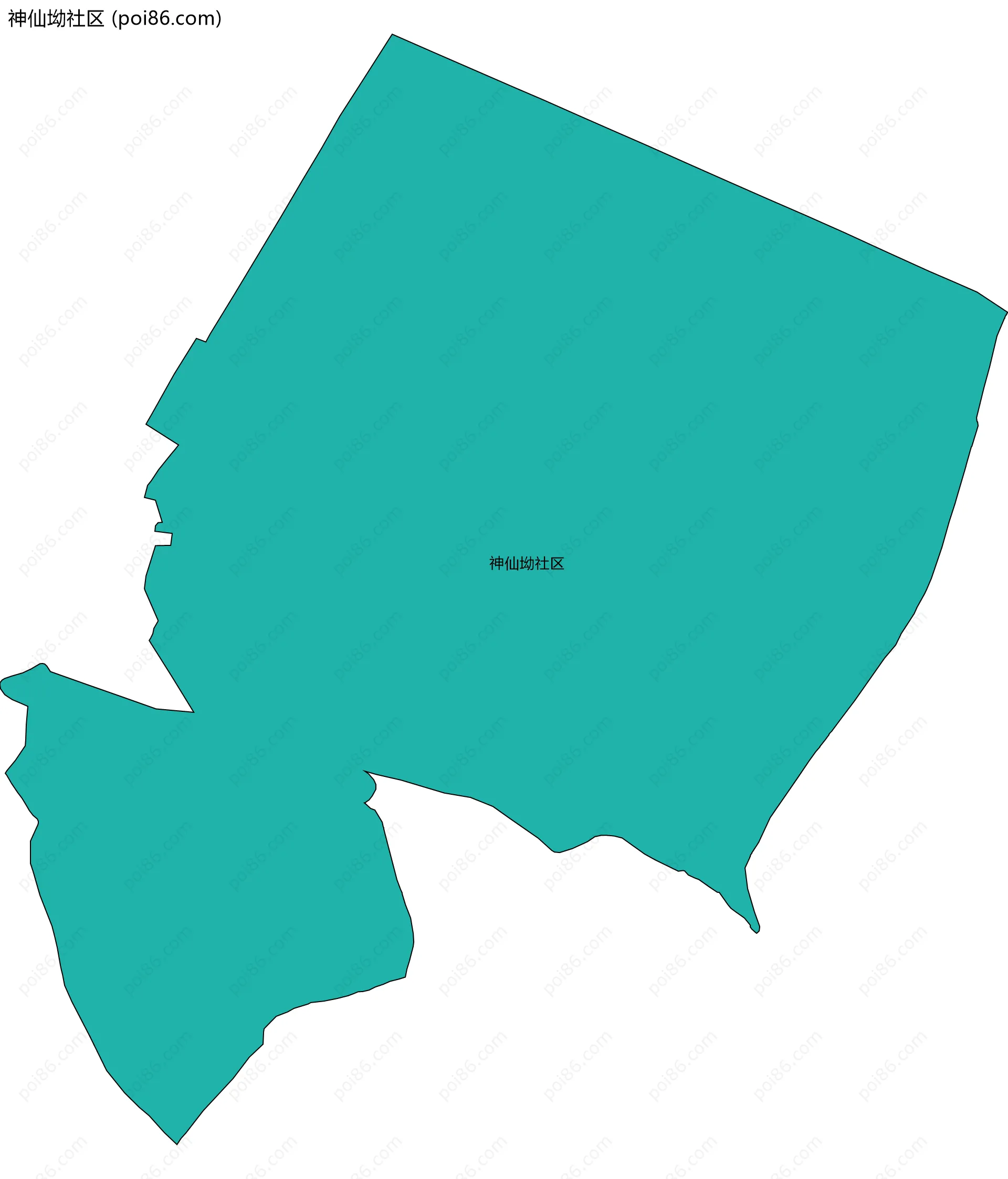 神仙坳社区边界地图