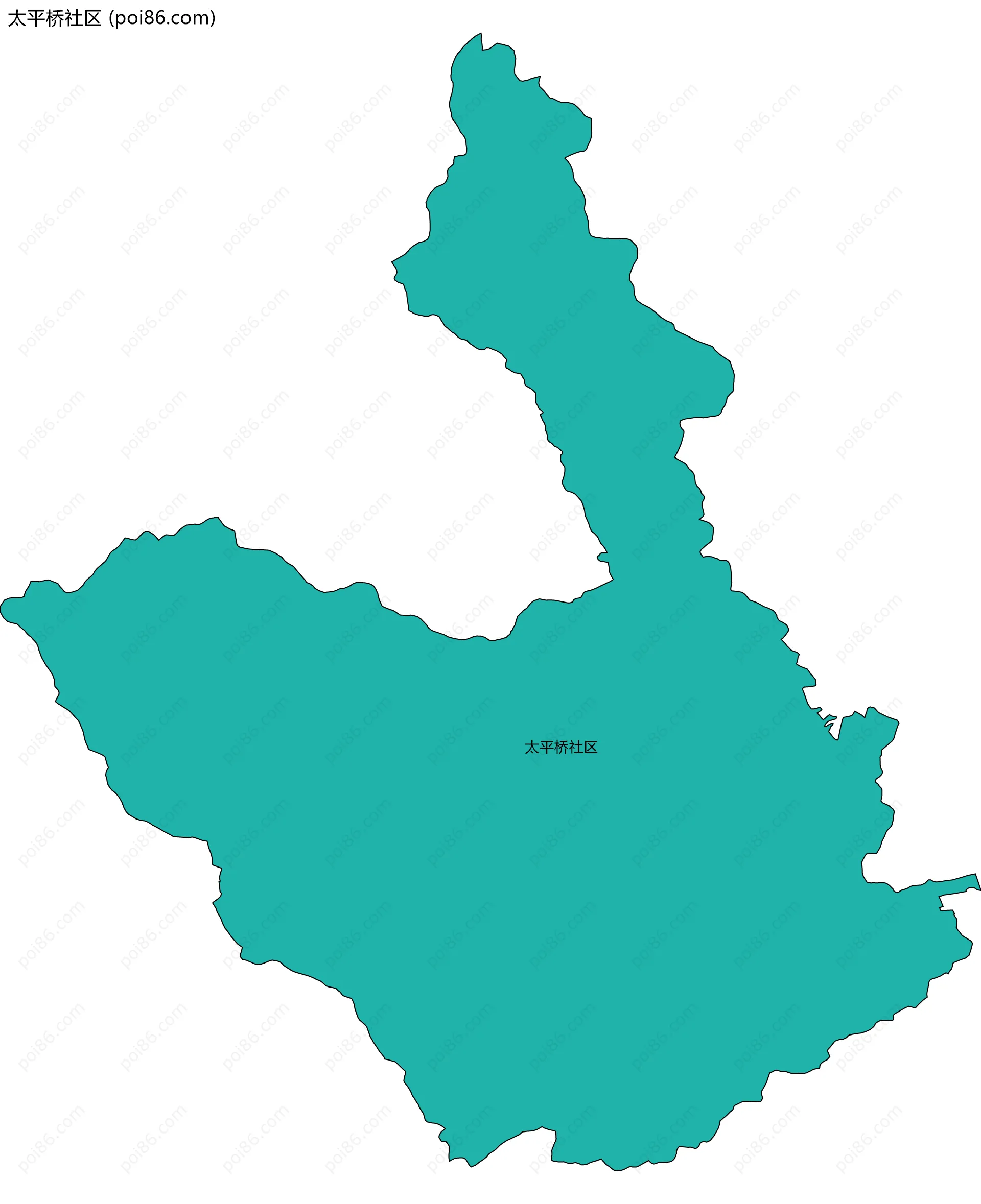 太平桥社区边界地图
