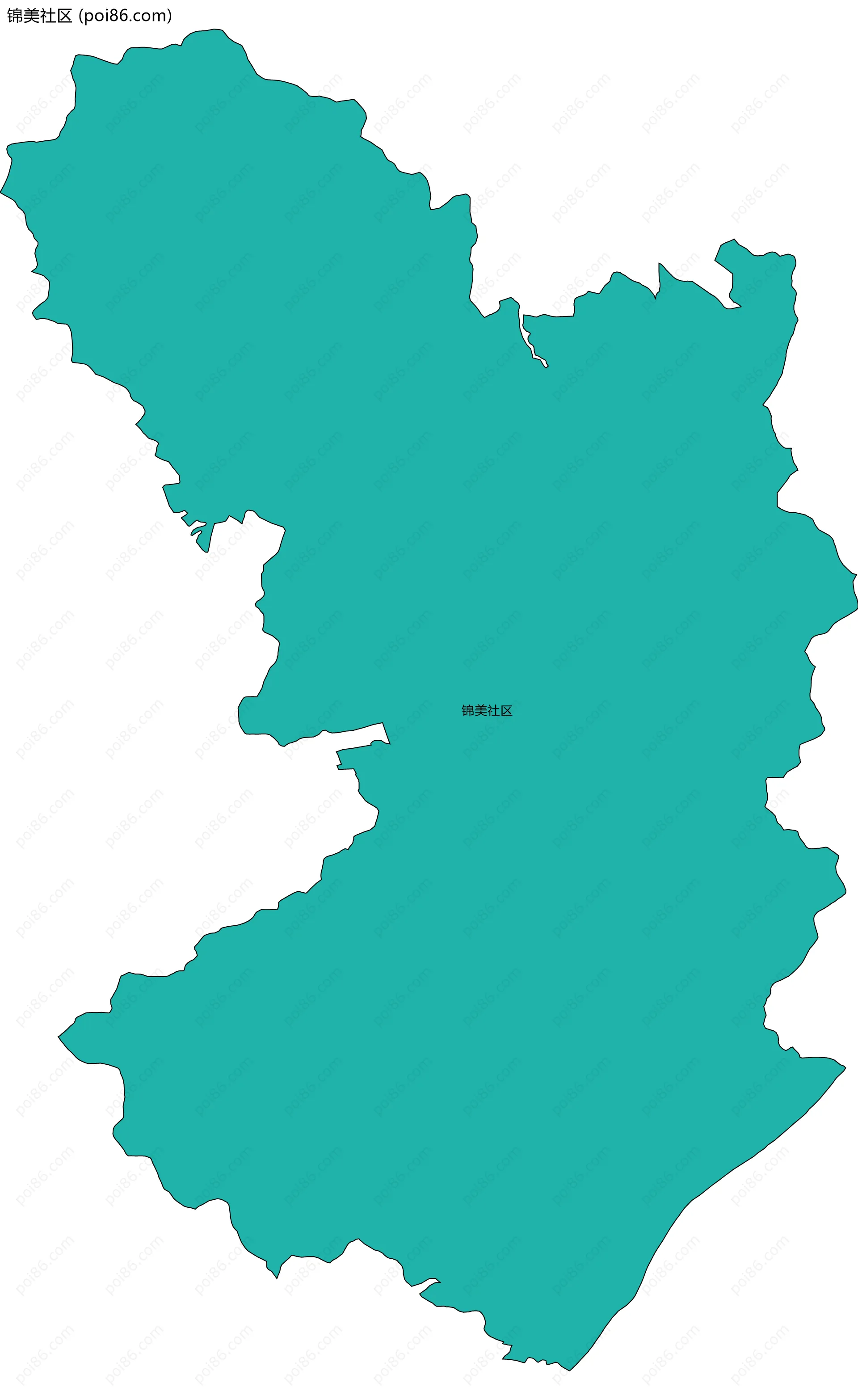 锦美社区边界地图
