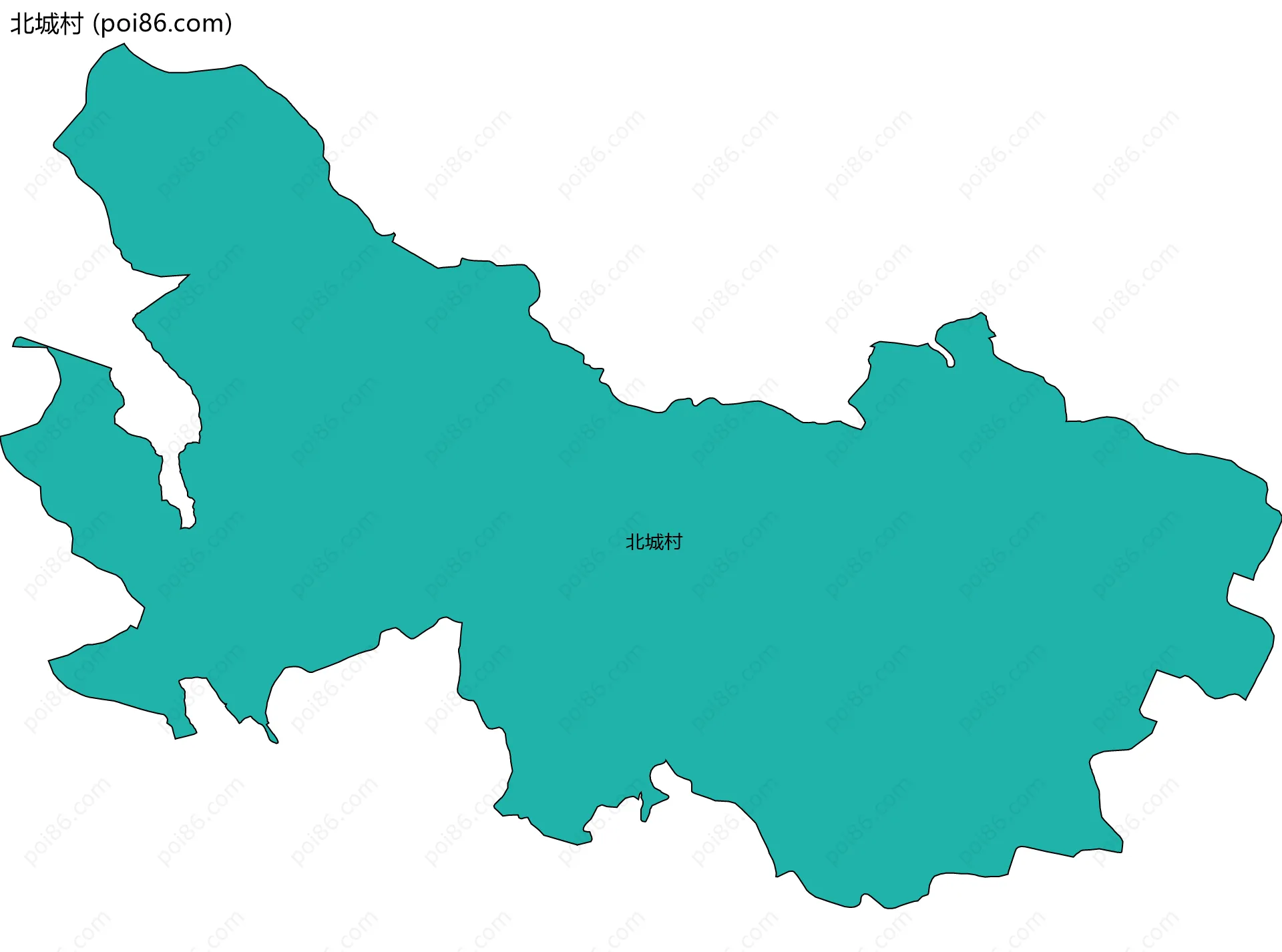 北城村边界地图
