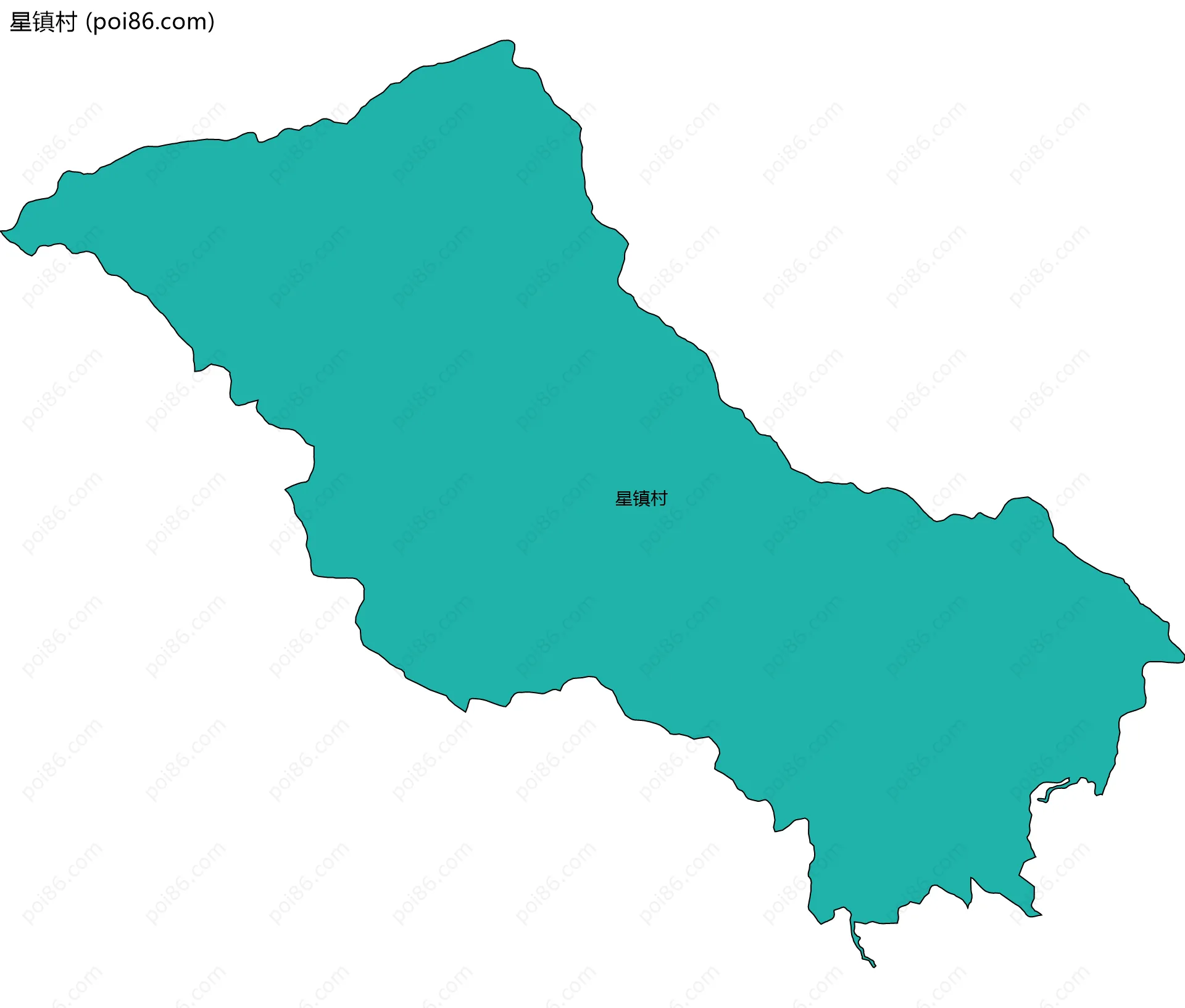 星镇村边界地图