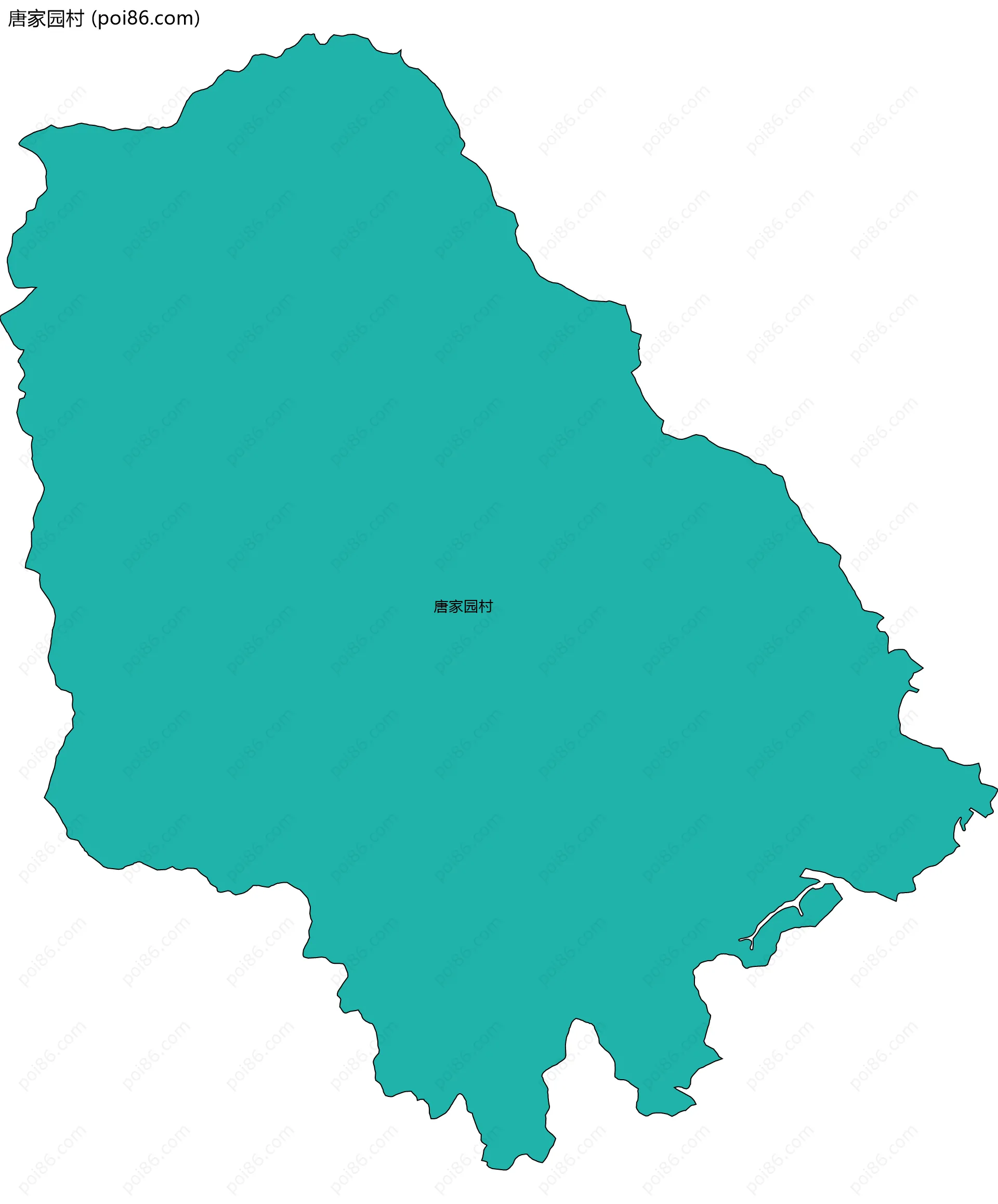 唐家园村边界地图