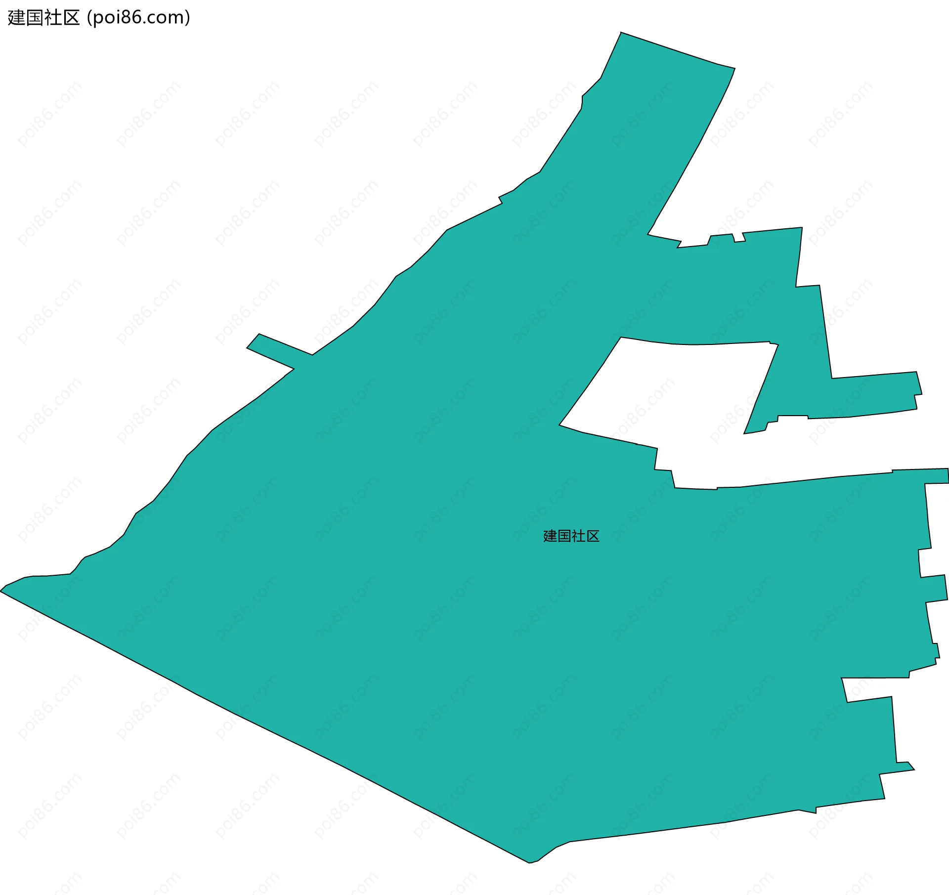 建国社区边界地图