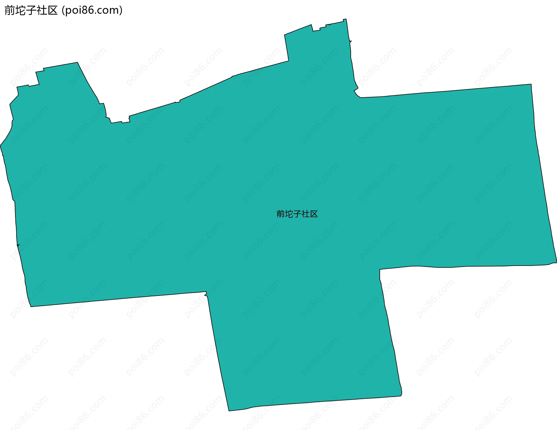 前坨子社区边界地图