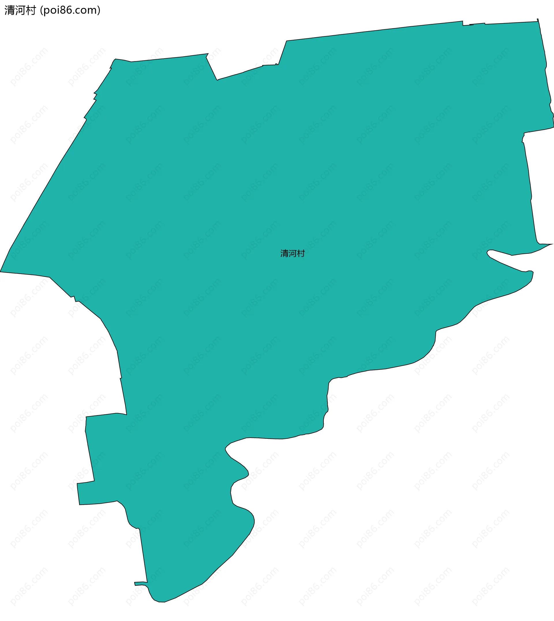 清河村边界地图