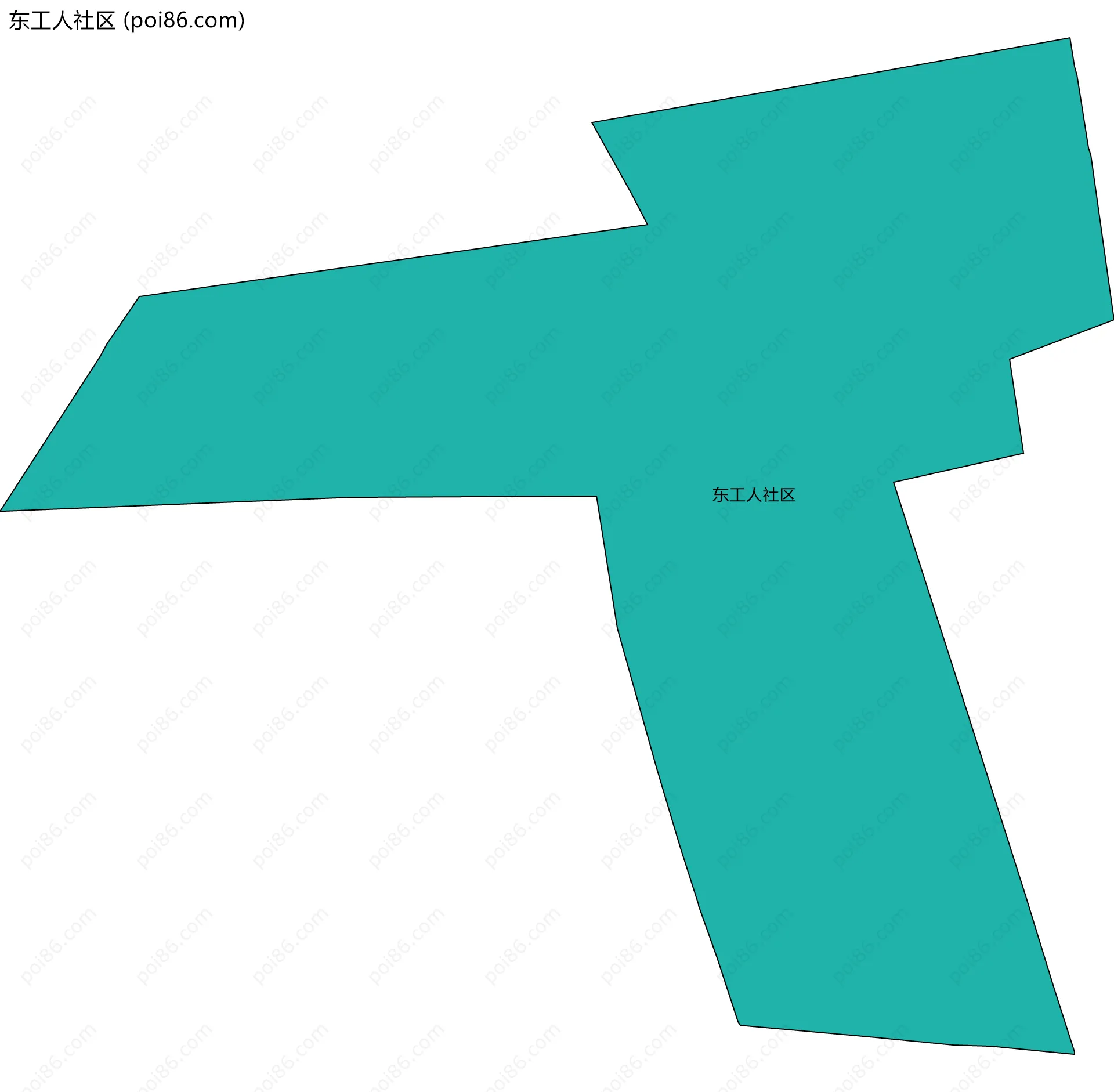 东工人社区边界地图