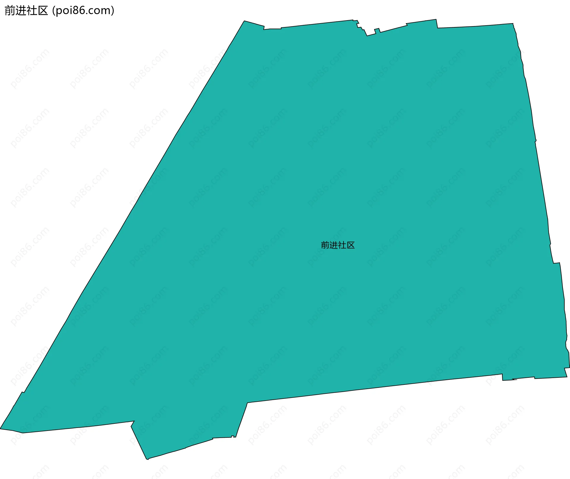 前进社区边界地图
