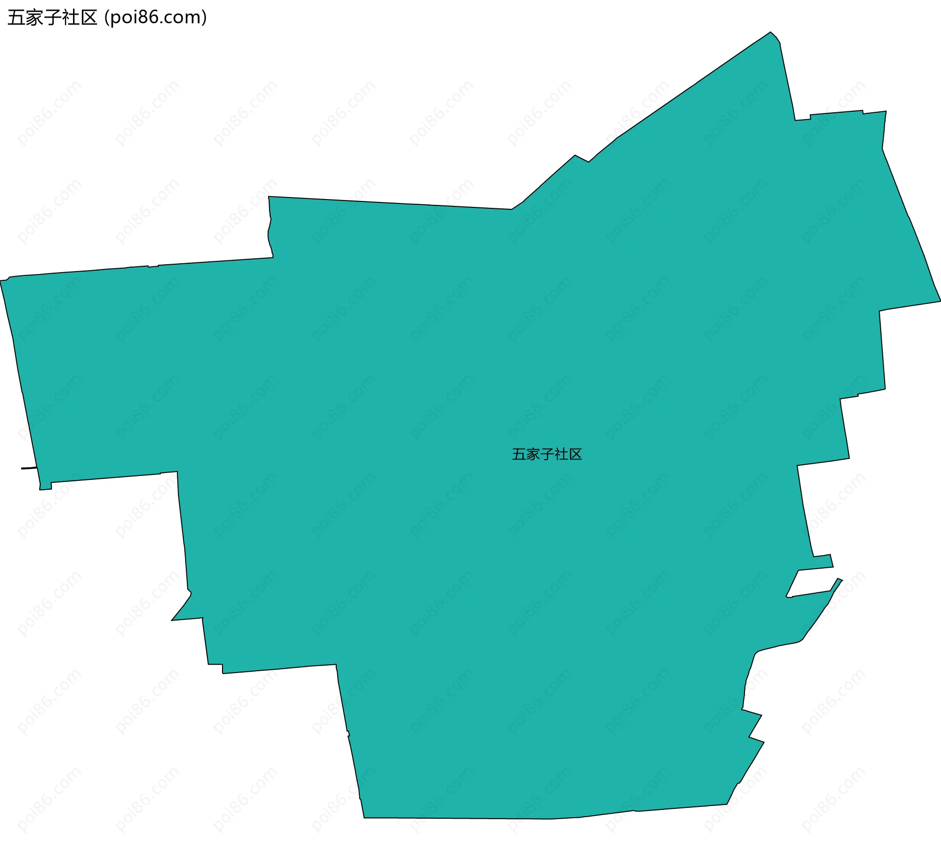 五家子社区边界地图