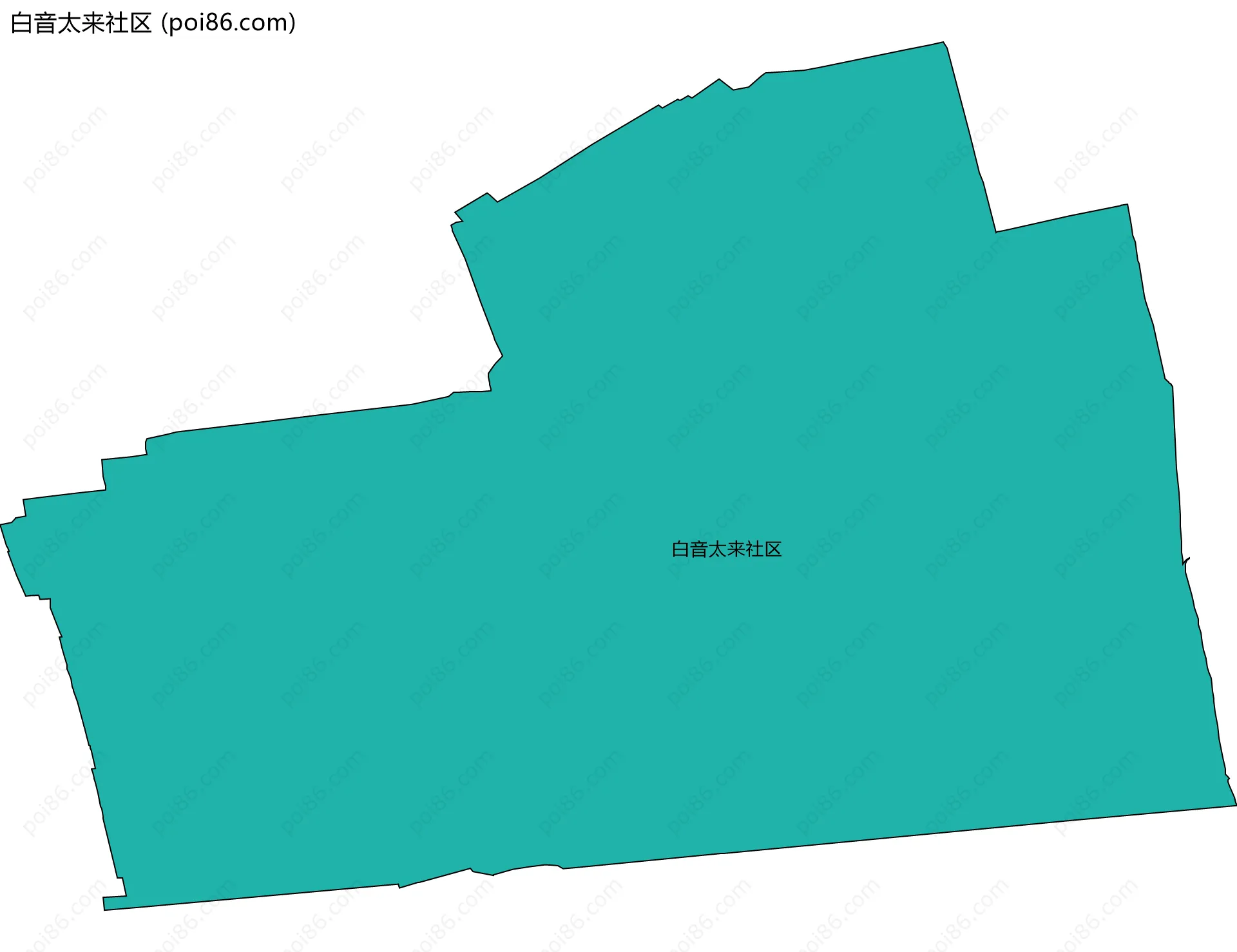 白音太来社区边界地图