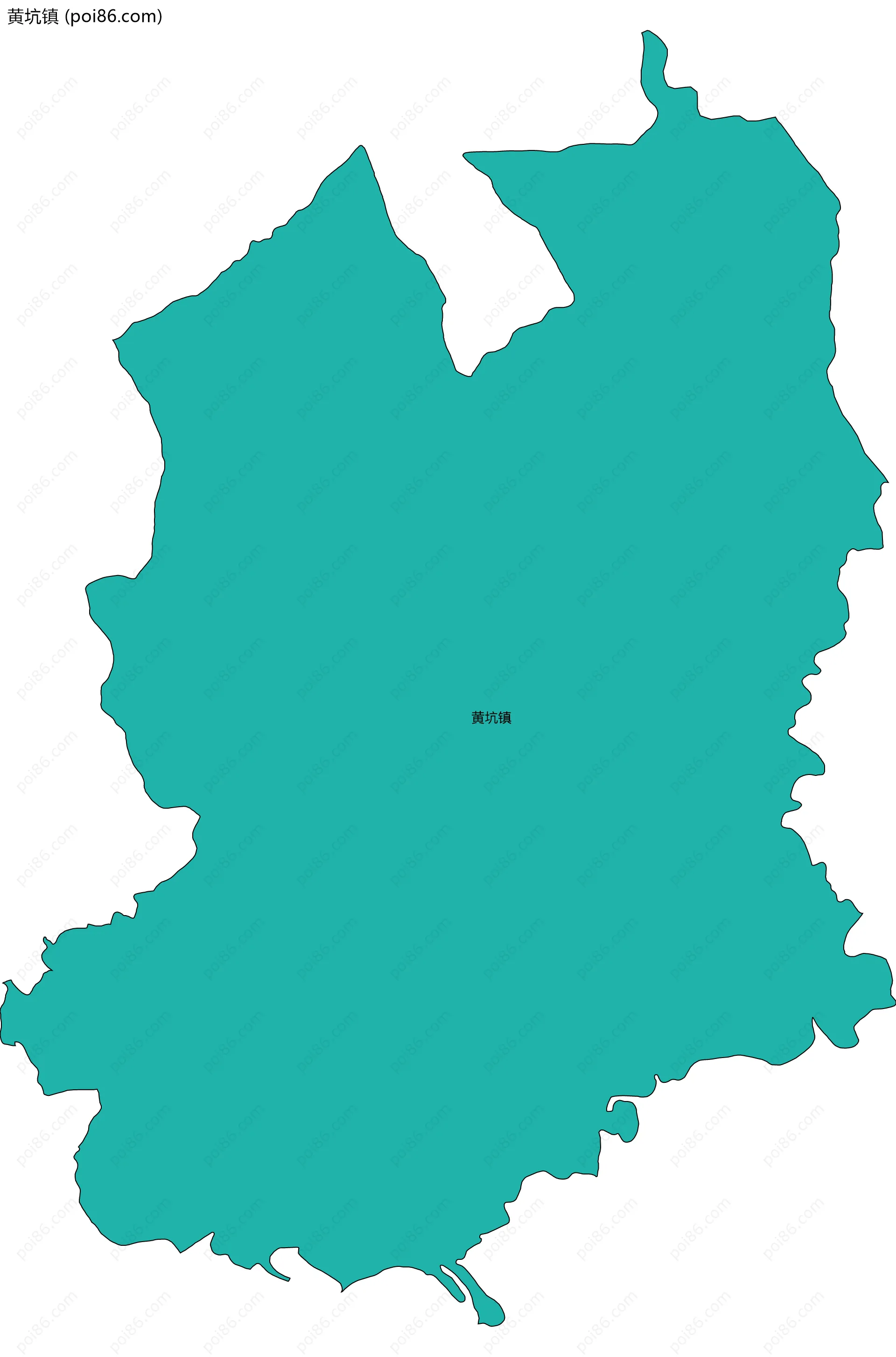 黄坑镇边界地图