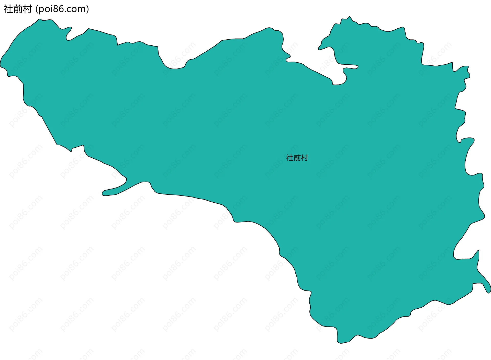 社前村边界地图