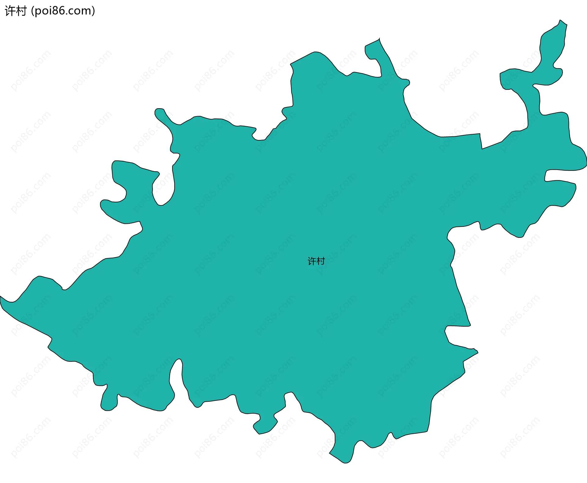 许村边界地图