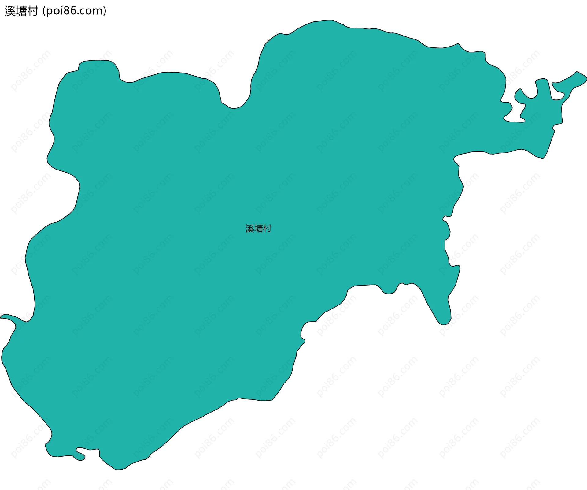 溪塘村边界地图