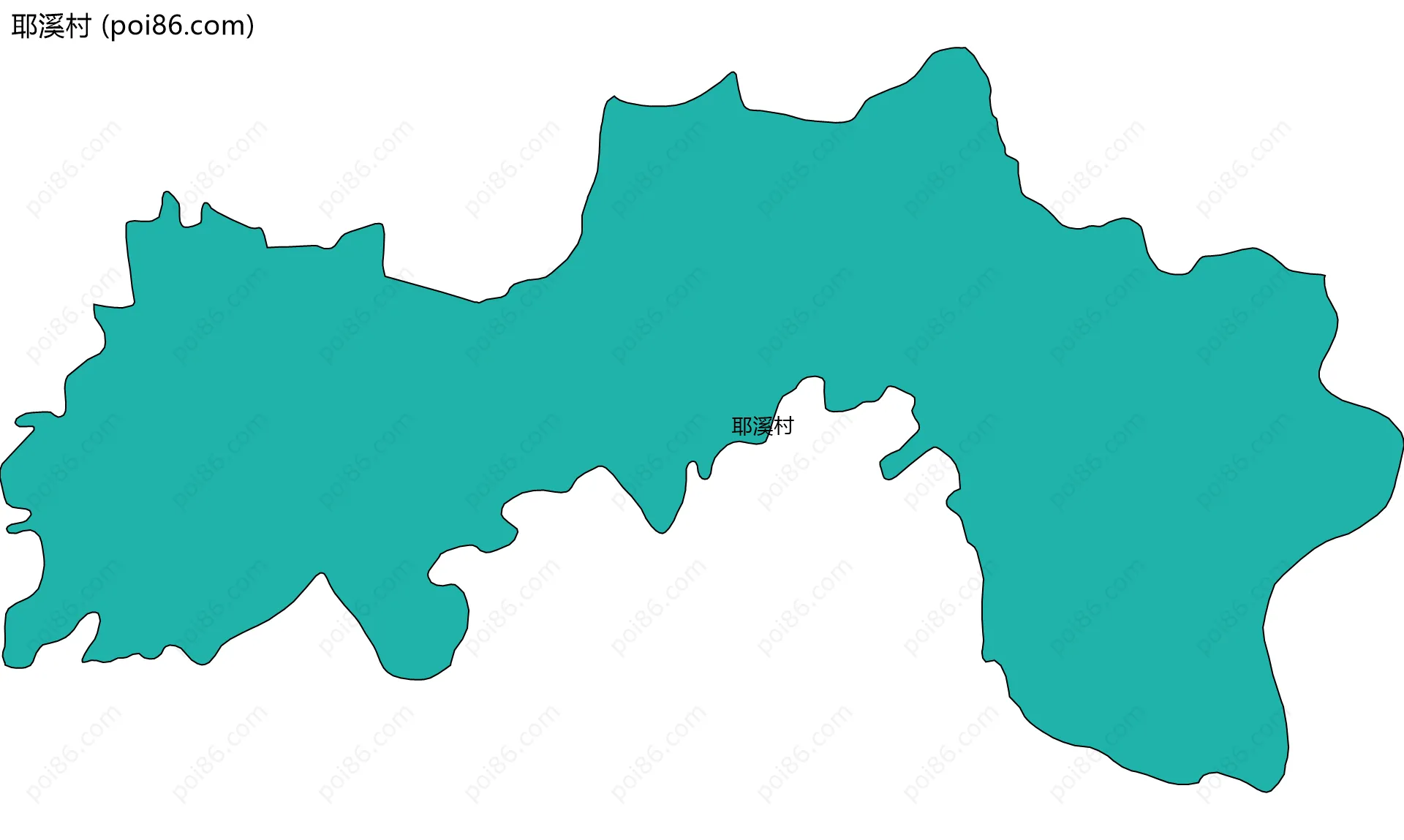 耶溪村边界地图