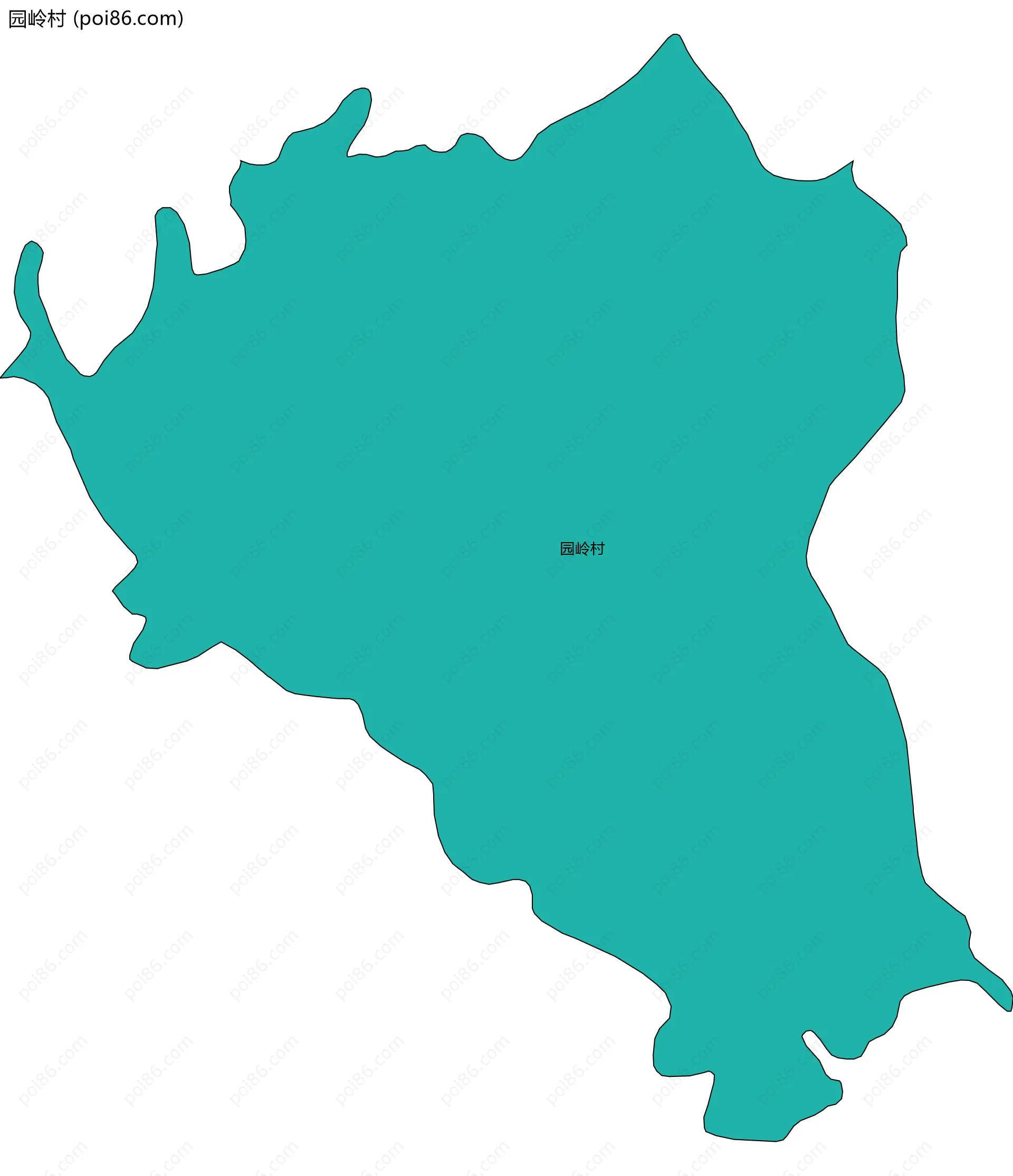 园岭村边界地图