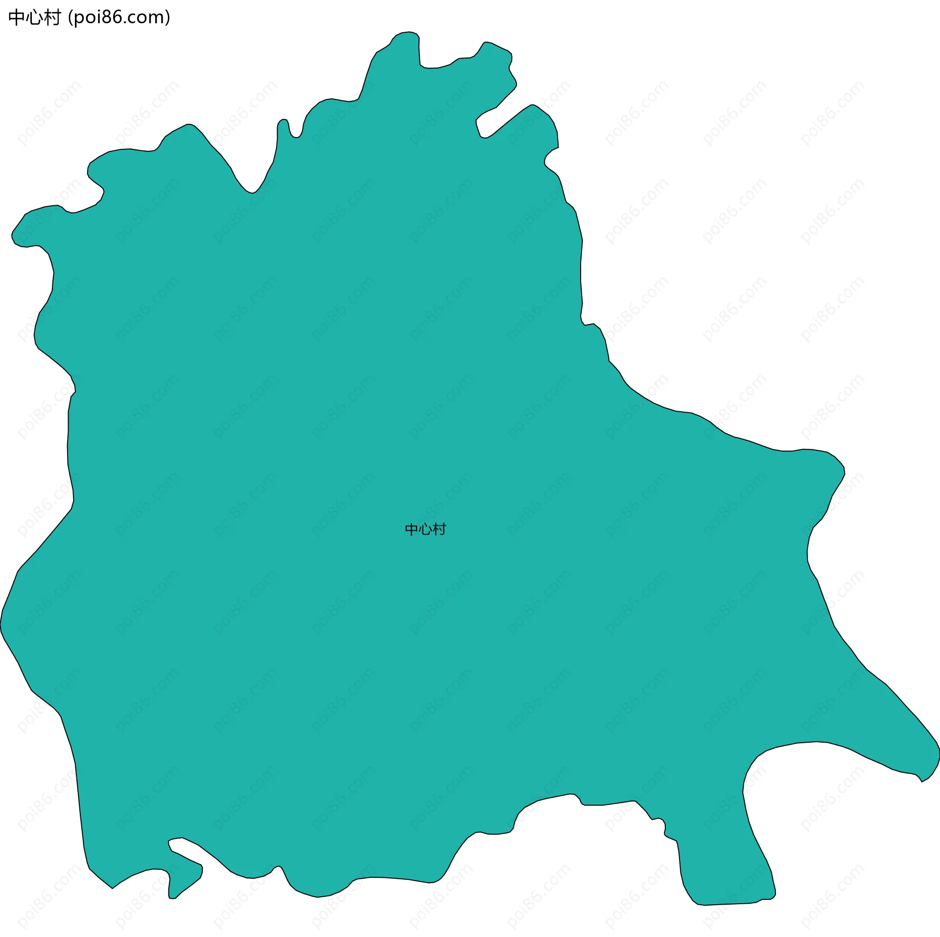 中心村边界地图