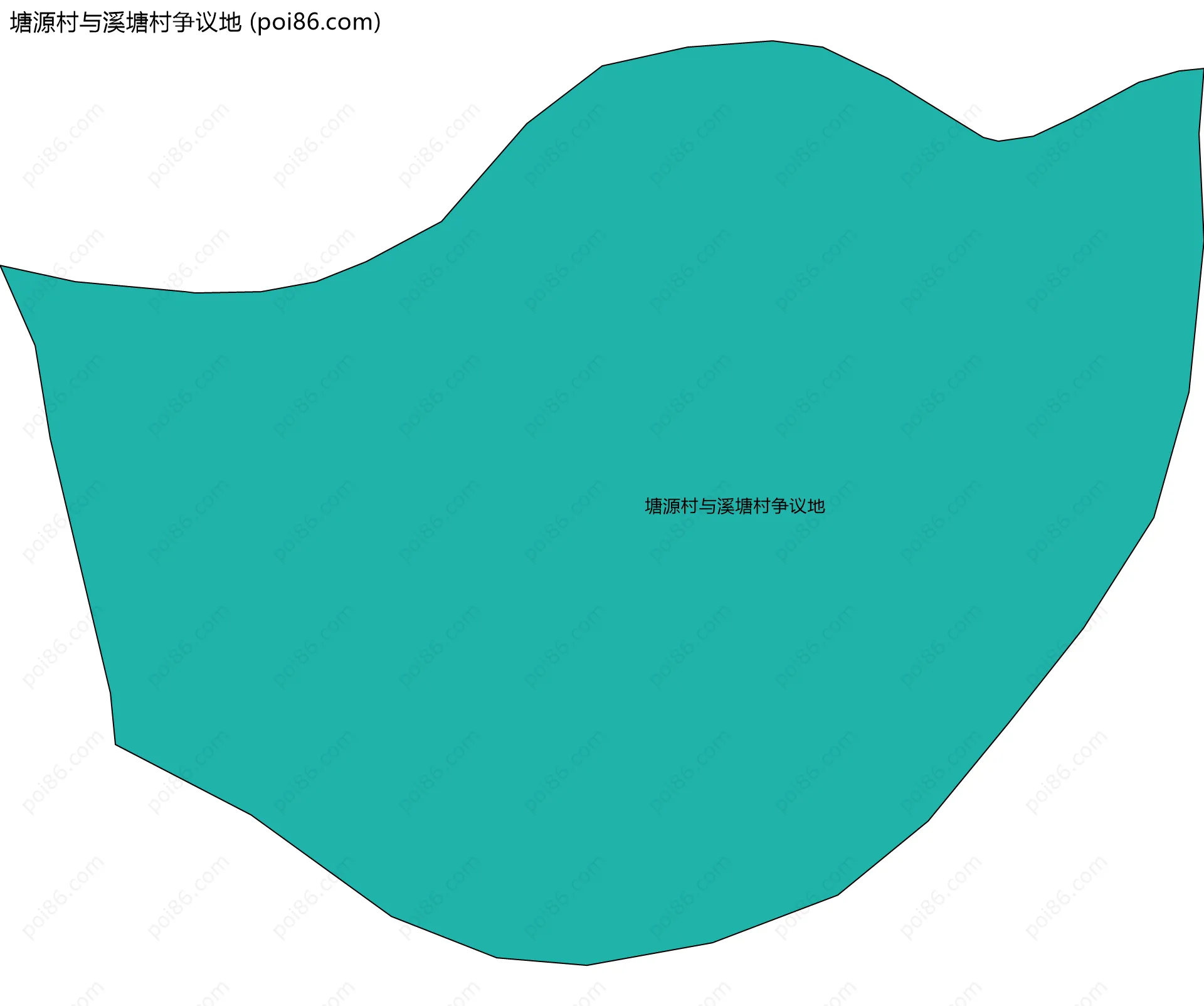 塘源村与溪塘村争议地边界地图
