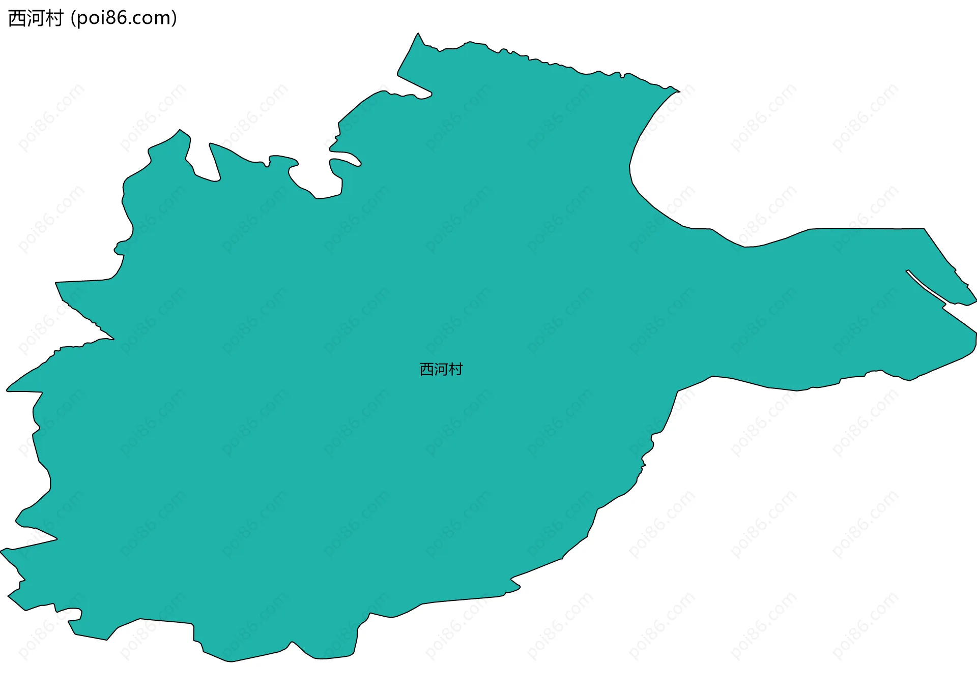 西河村边界地图