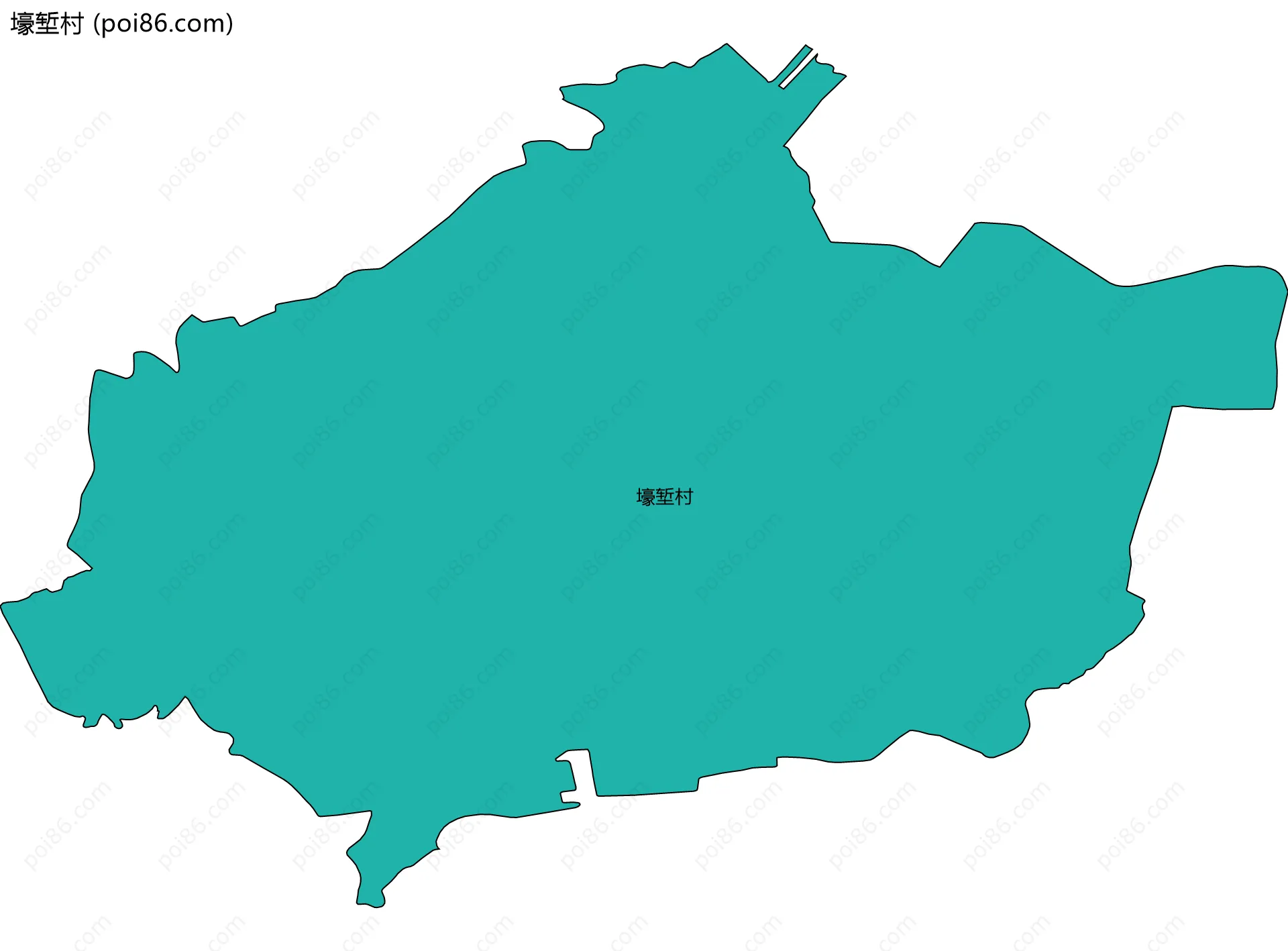 壕堑村边界地图