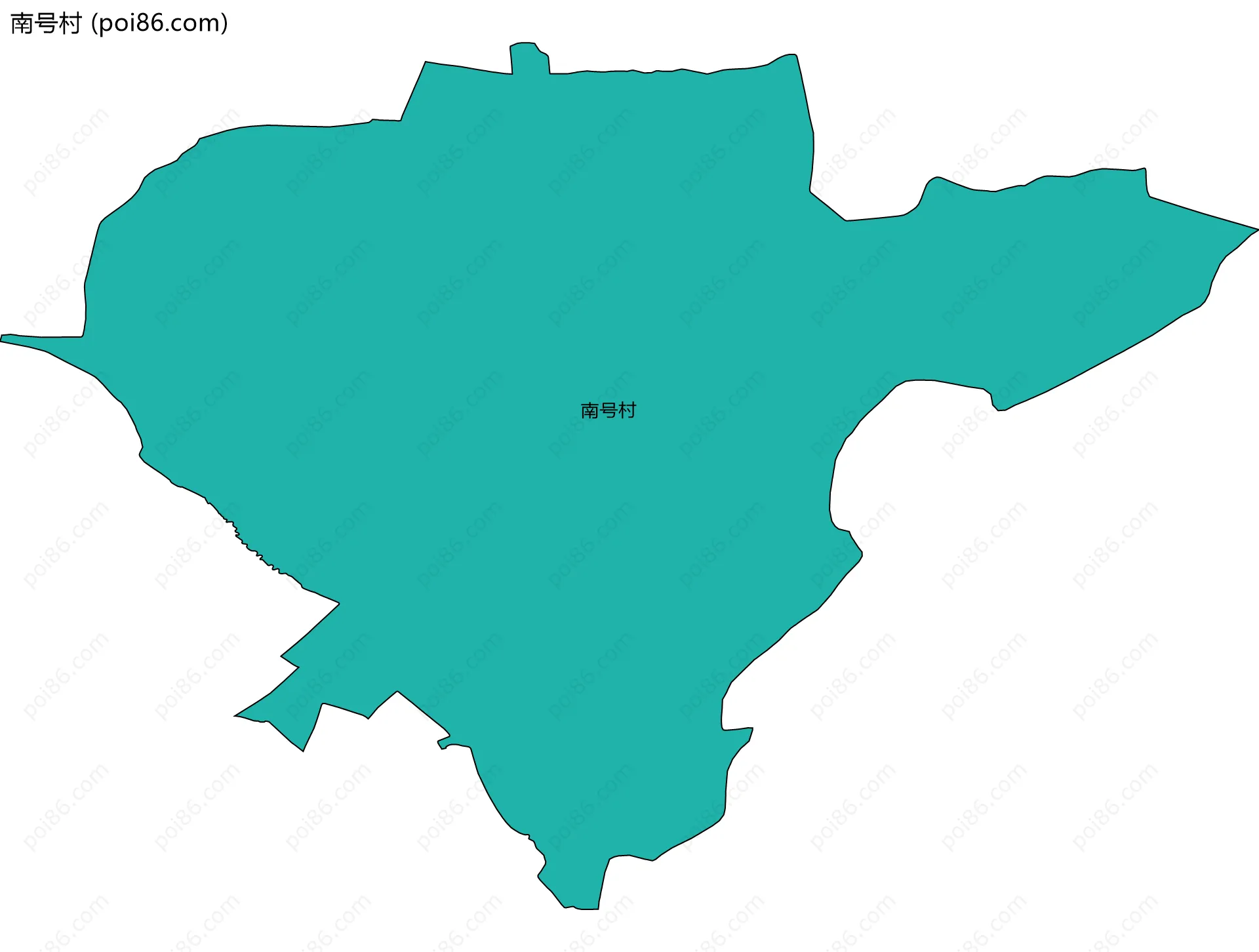 南号村边界地图
