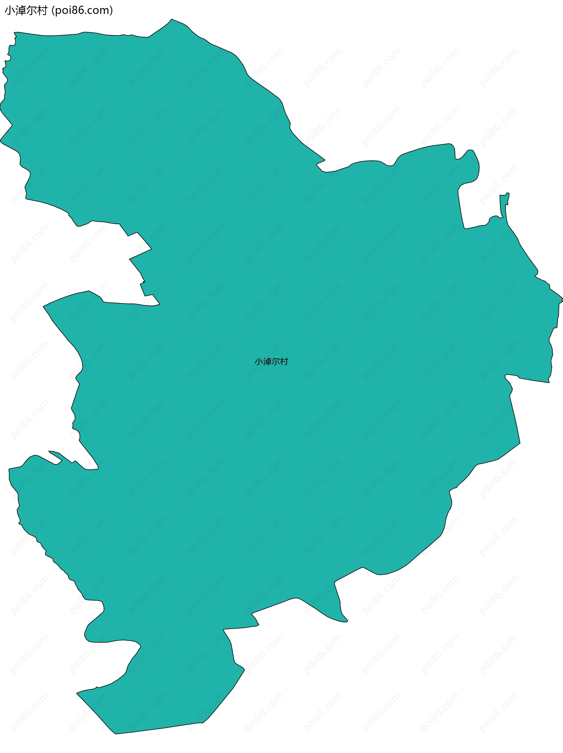 小淖尔村边界地图