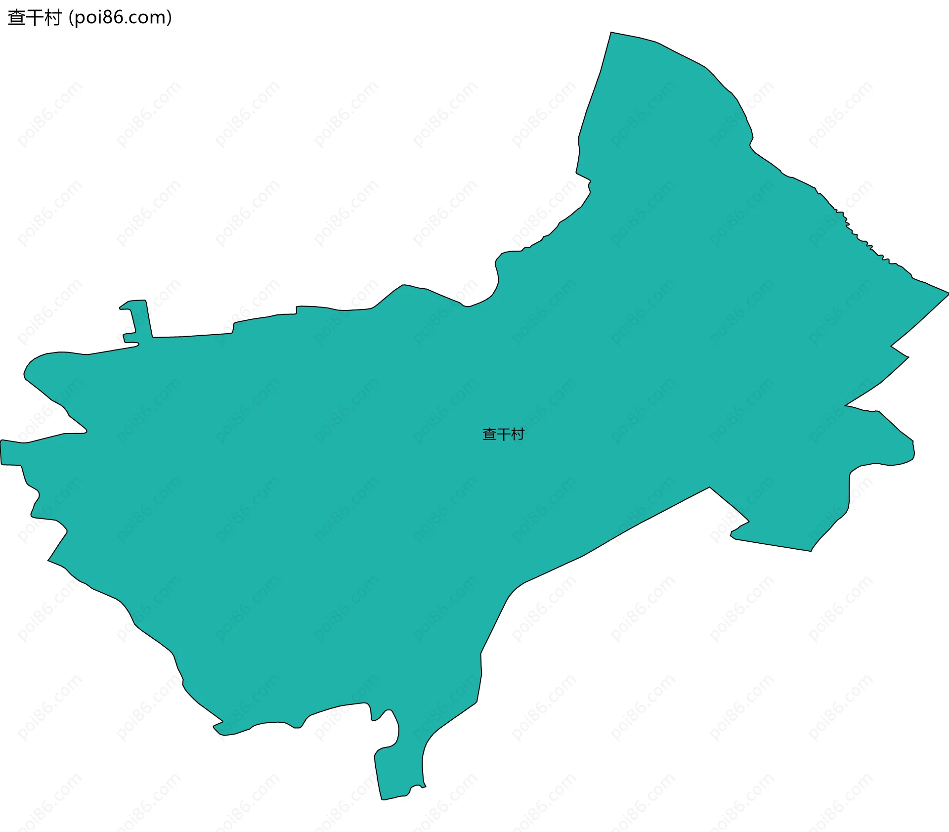 查干村边界地图