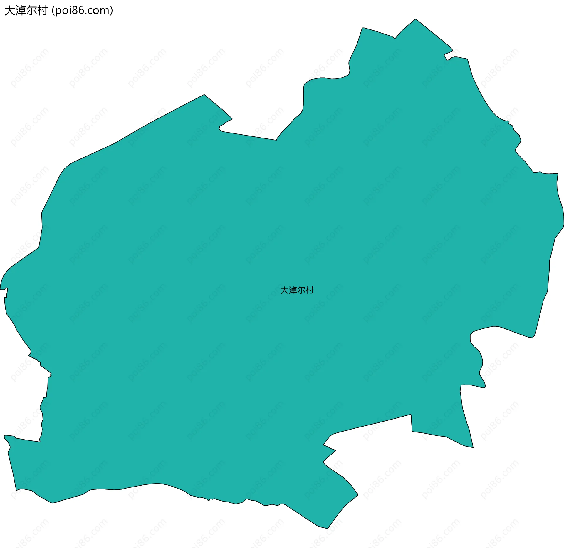 大淖尔村边界地图