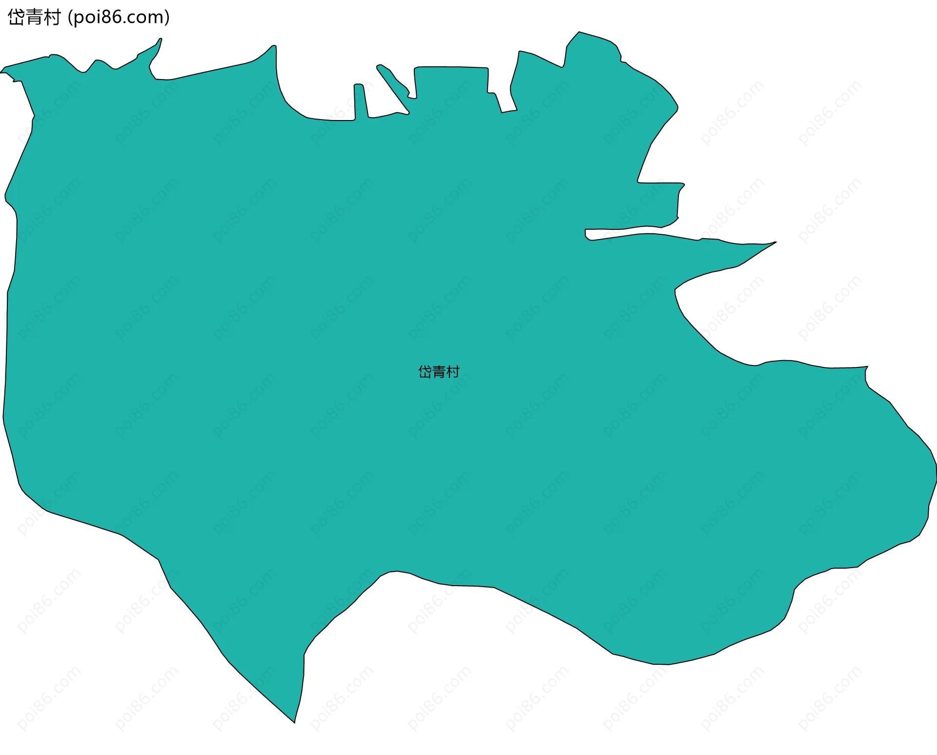 岱青村边界地图