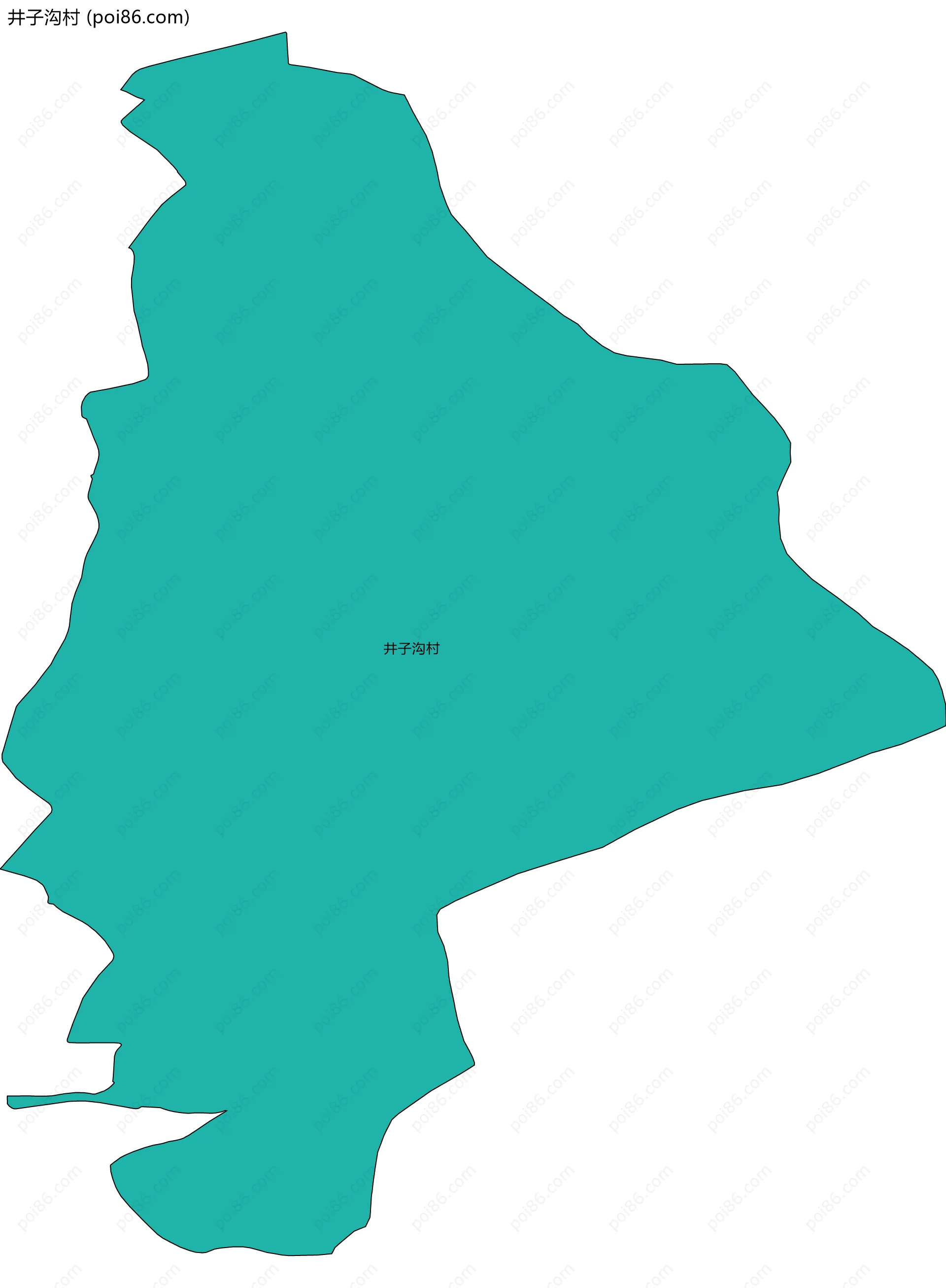 井子沟村边界地图