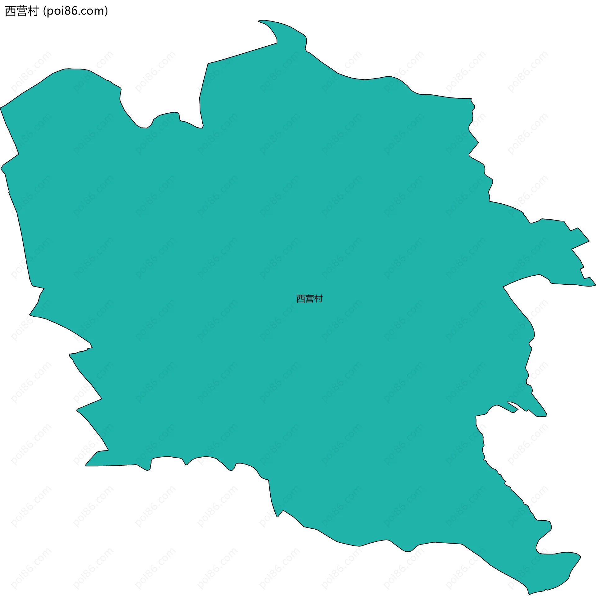 西营村边界地图