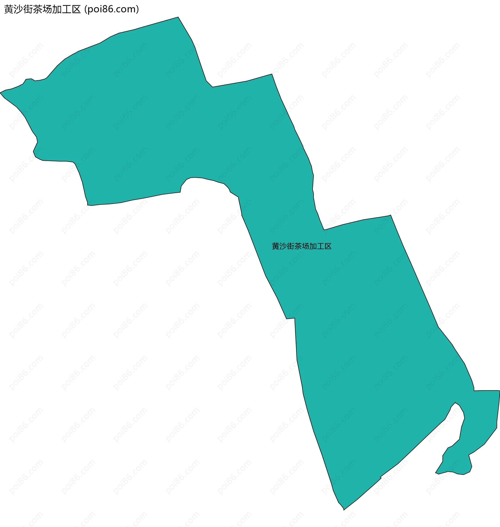 黄沙街茶场加工区边界地图