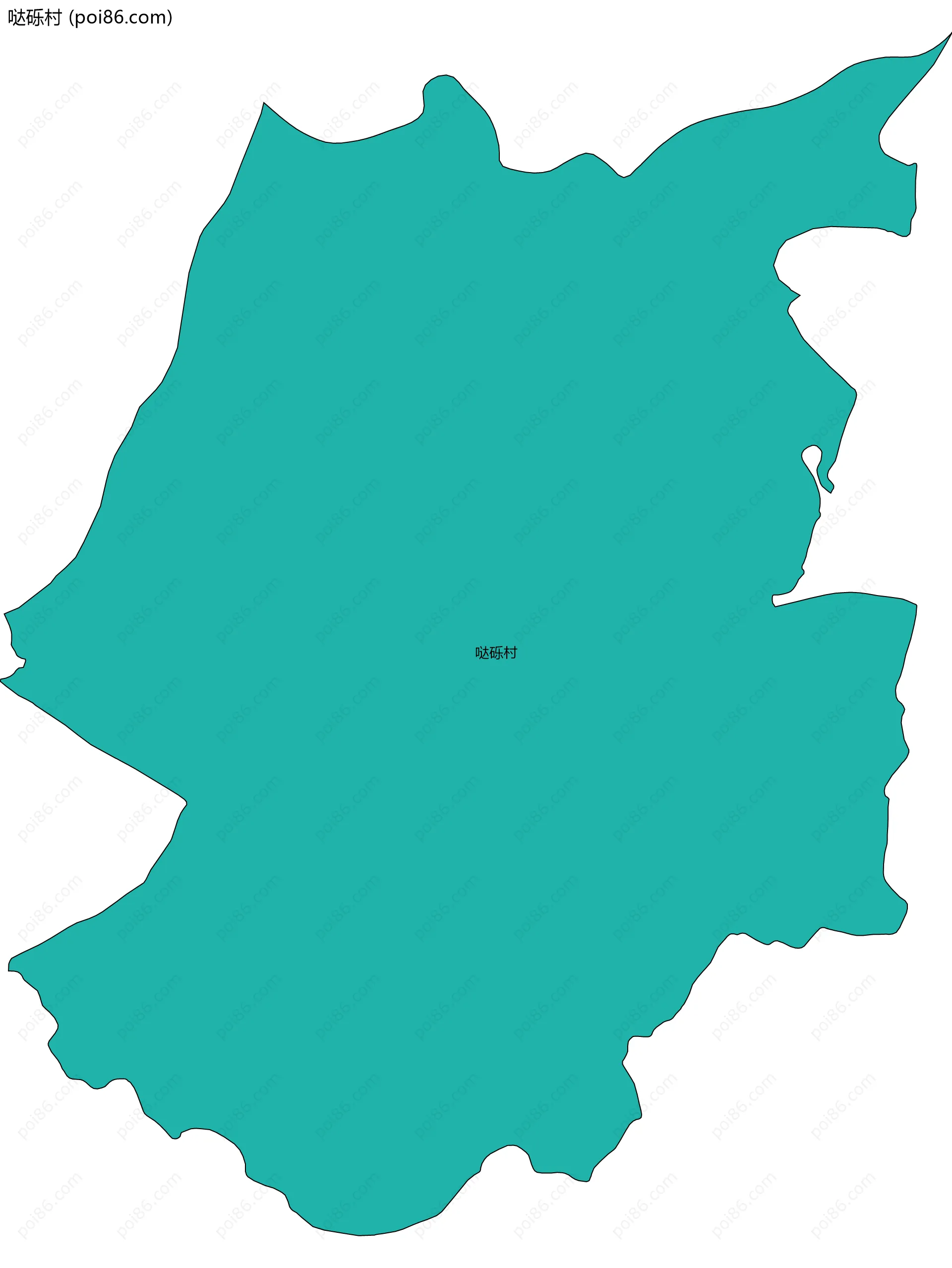 哒砾村边界地图