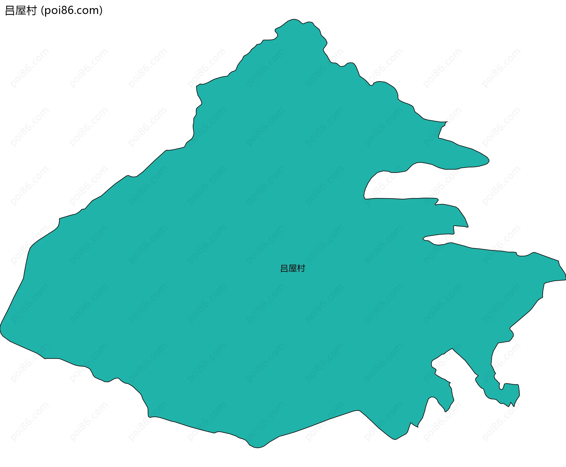 吕屋村边界地图