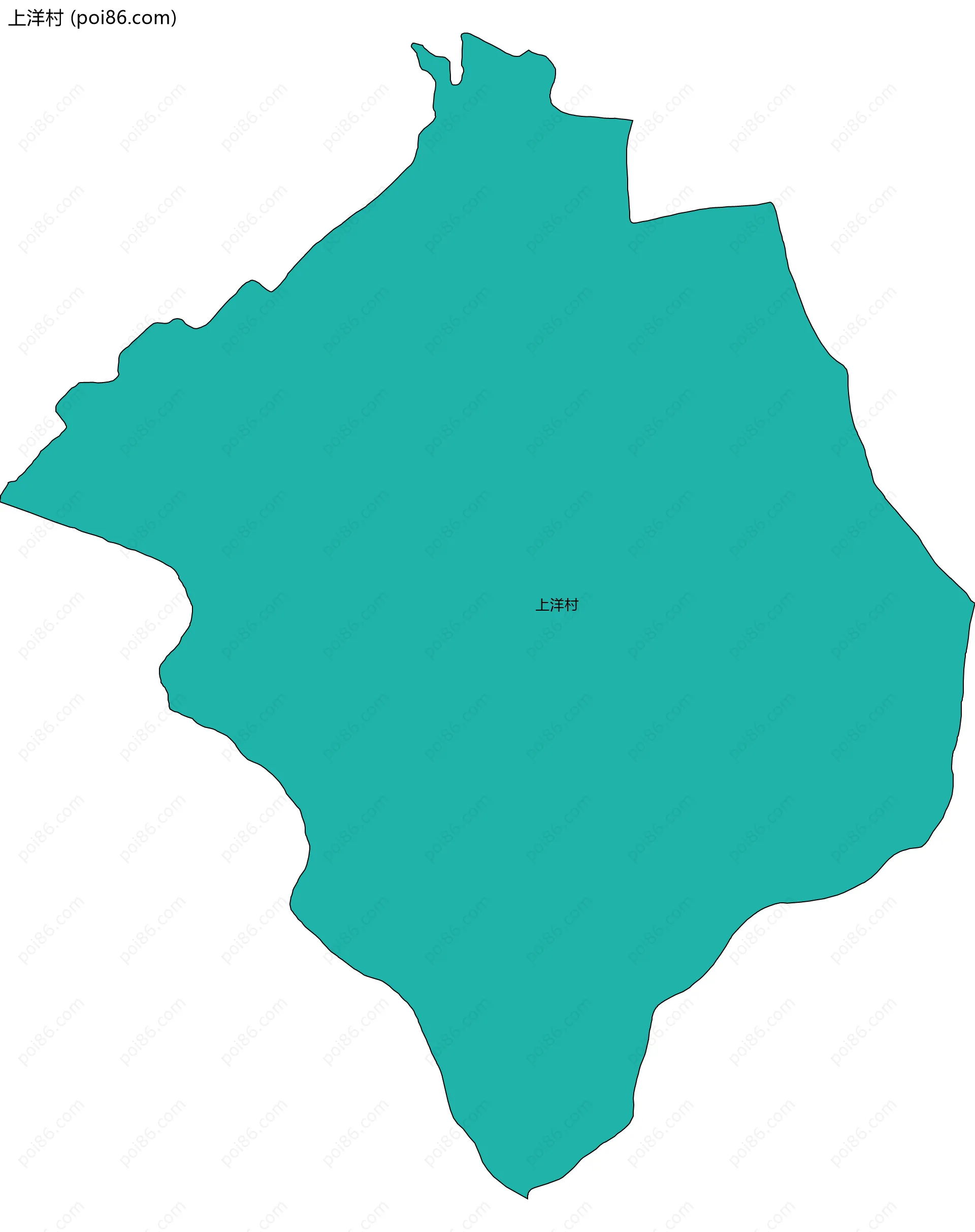 上洋村边界地图